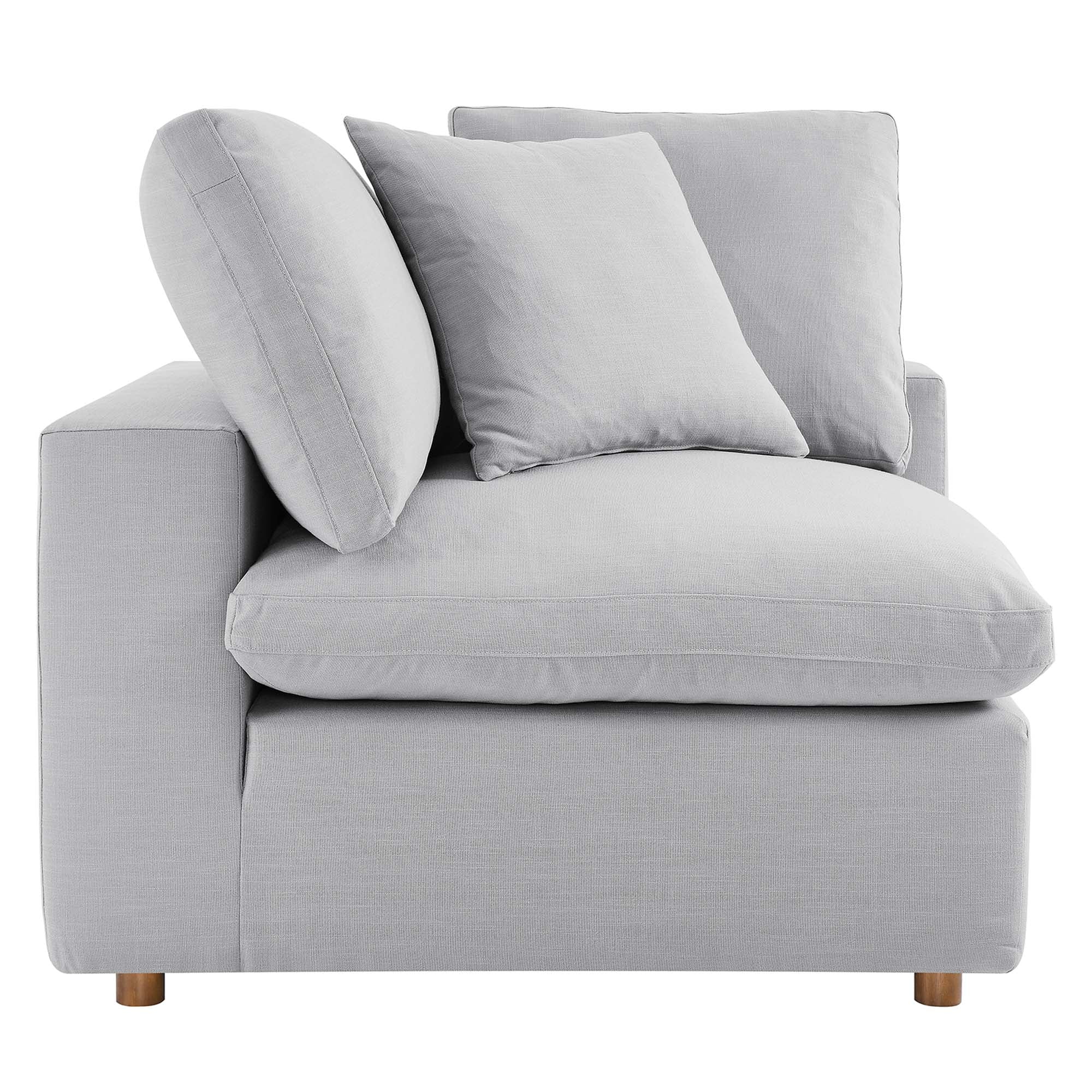 Chaise sans accoudoirs rembourrée en duvet Commix