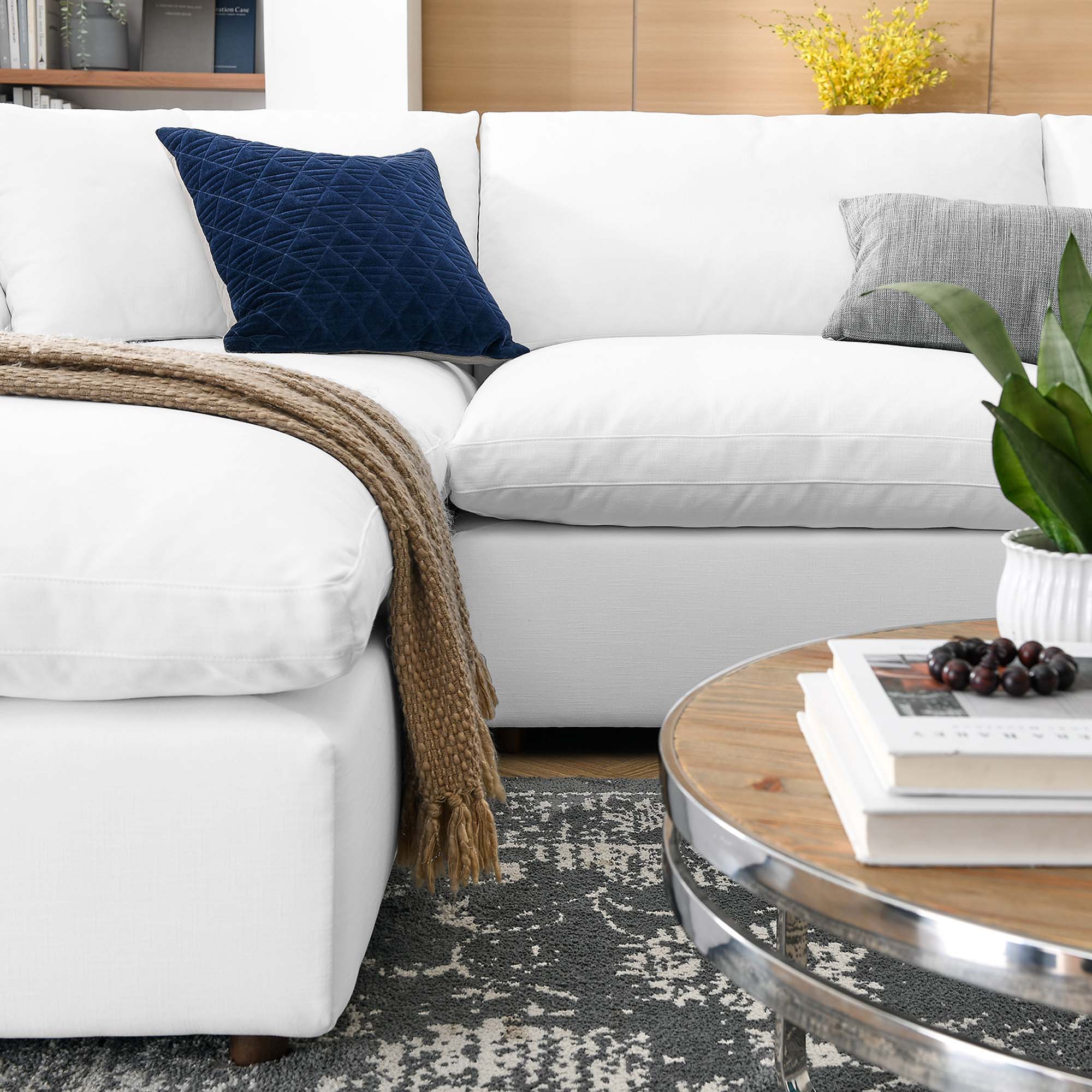 Commix 6-Piece Down Filled Overstuffed Sectional Sofa