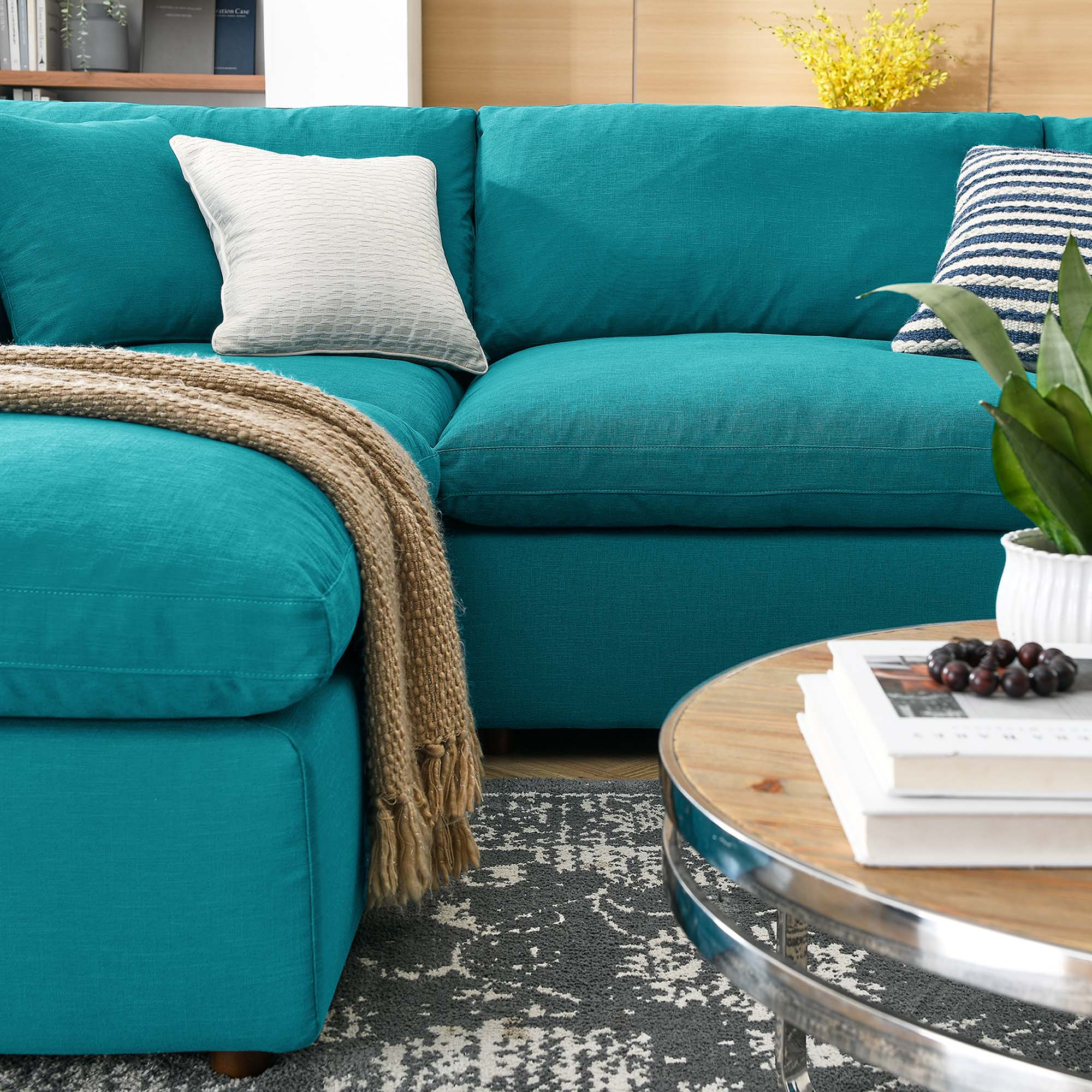 Commix 6-Piece Down Filled Overstuffed Sectional Sofa