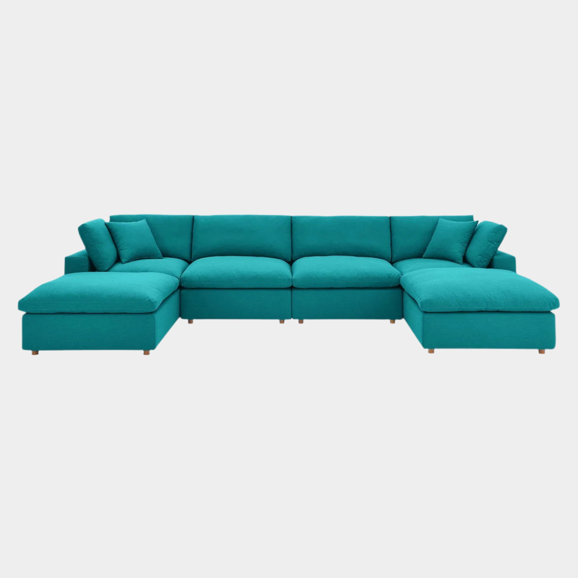 Commix 6-Piece Down Filled Overstuffed Sectional Sofa