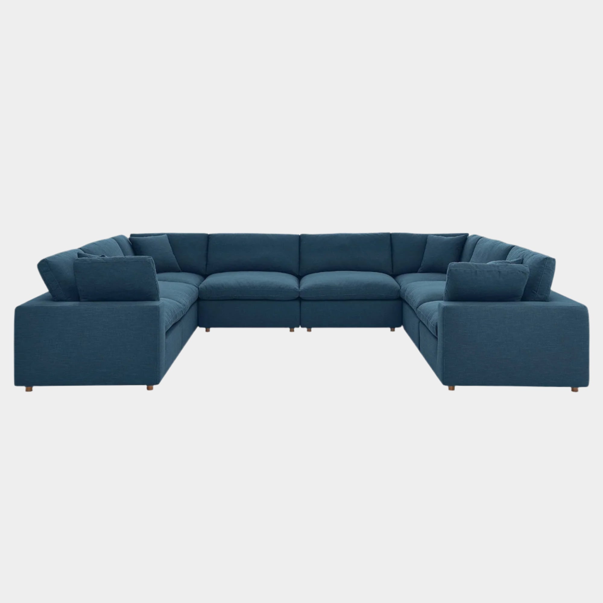 Commix 8-Piece Down Filled Overstuffed Sectional Sofa