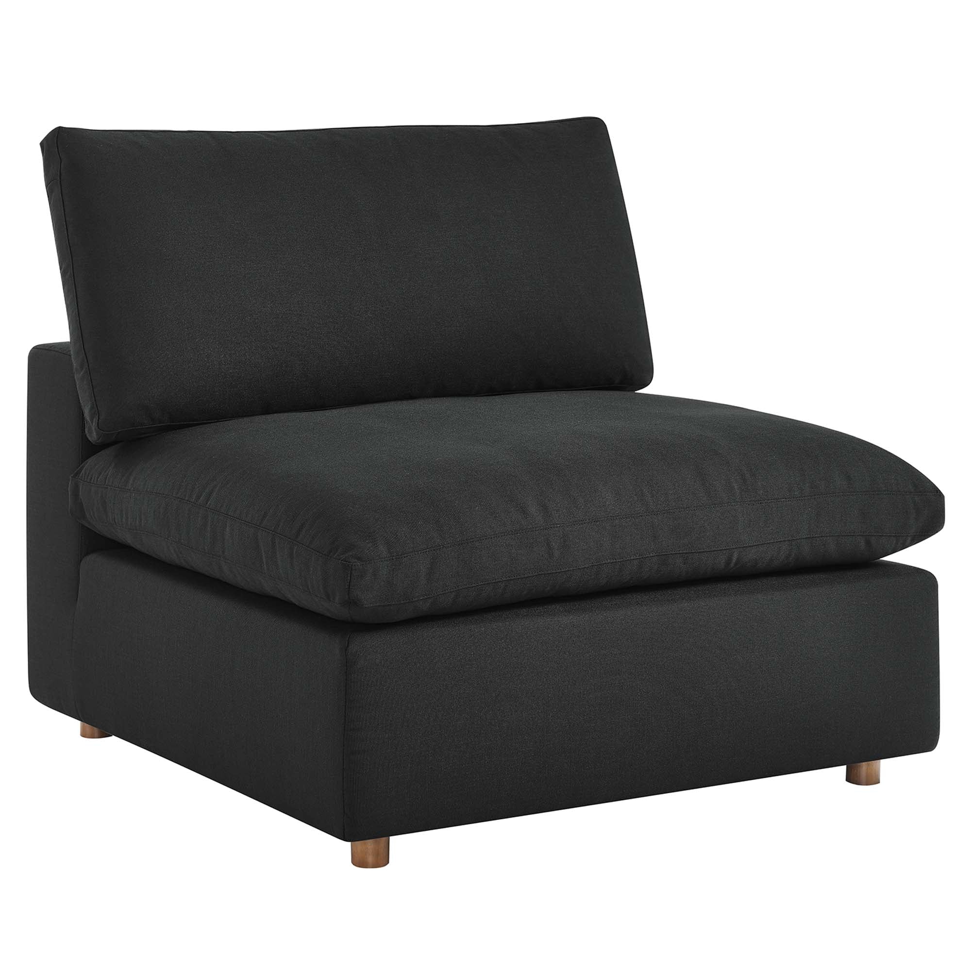 Chaise sans accoudoirs rembourrée en duvet Commix