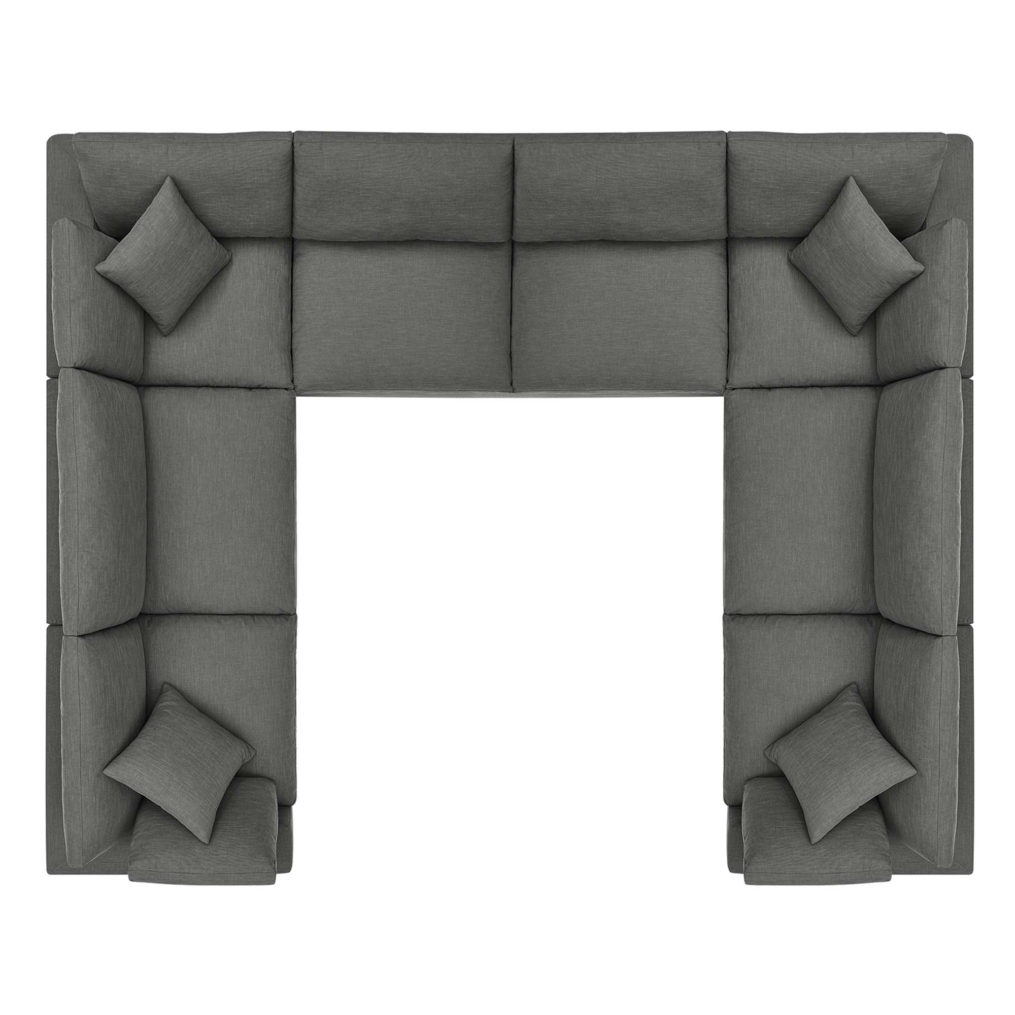 Commix 8-Piece Down Filled Overstuffed Sectional Sofa
