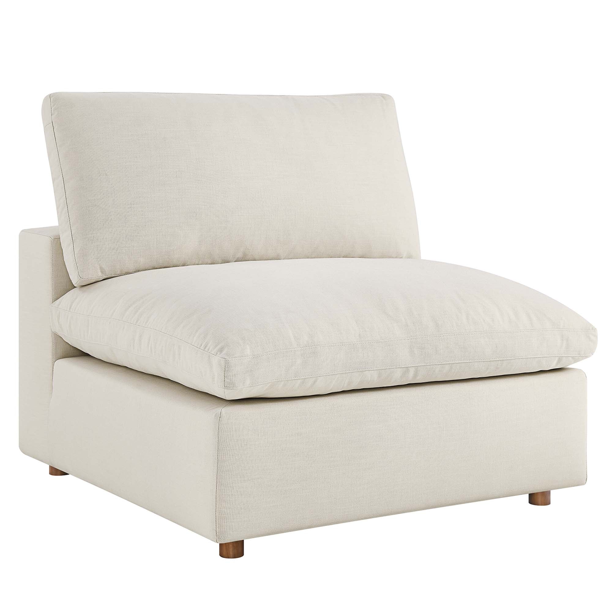 Chaise sans accoudoirs rembourrée en duvet Commix