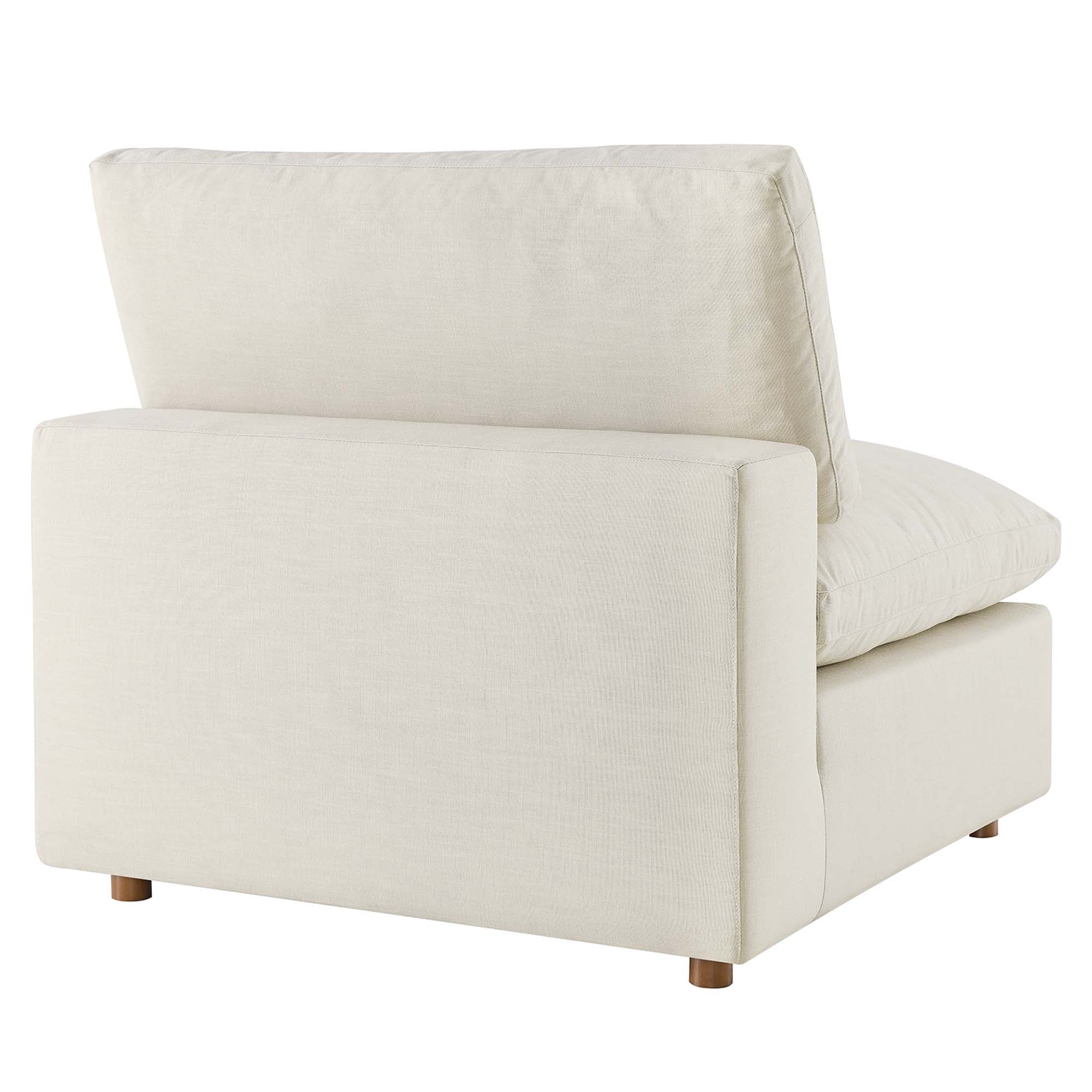 Chaise sans accoudoirs rembourrée en duvet Commix