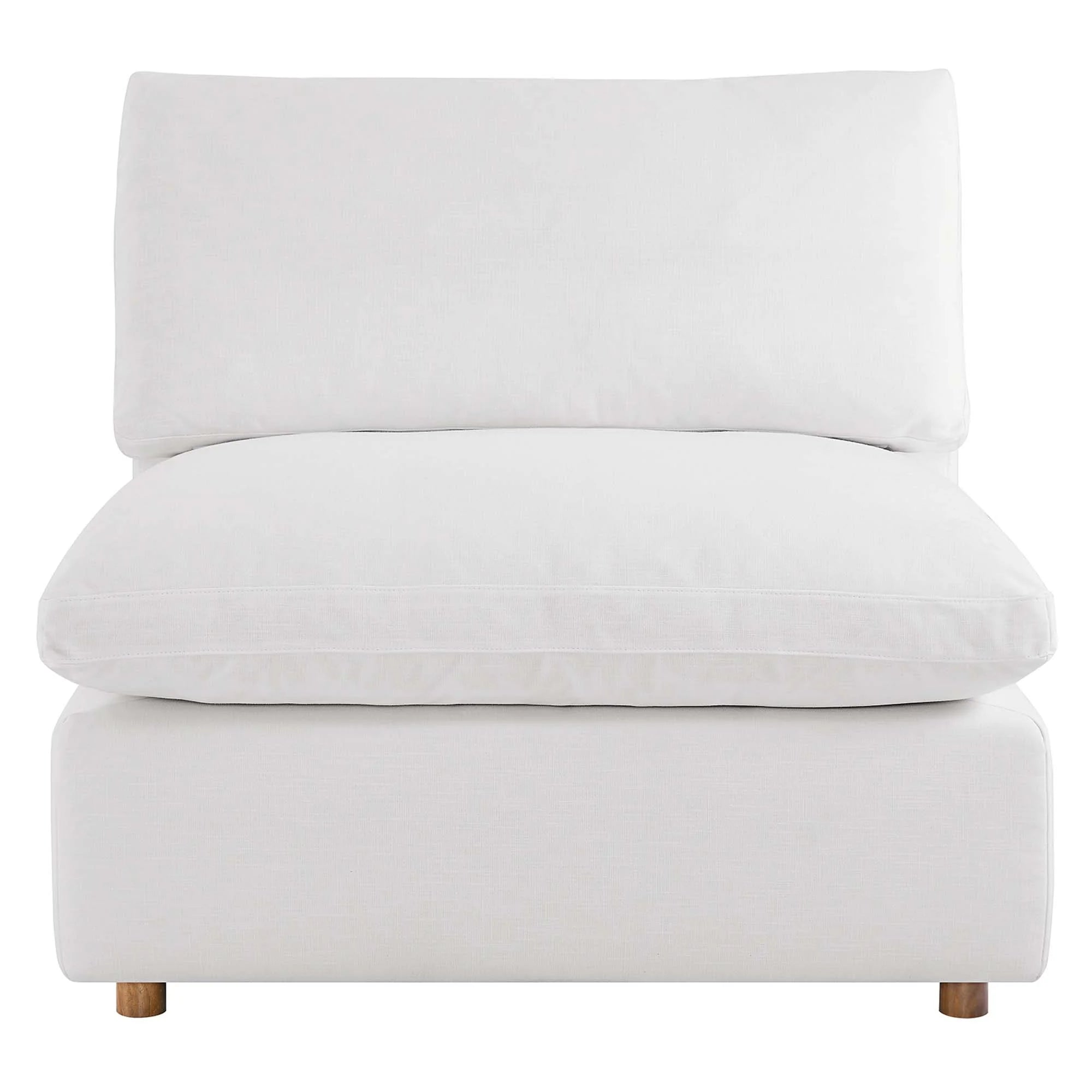 Chaise sans accoudoirs rembourrée en duvet Commix