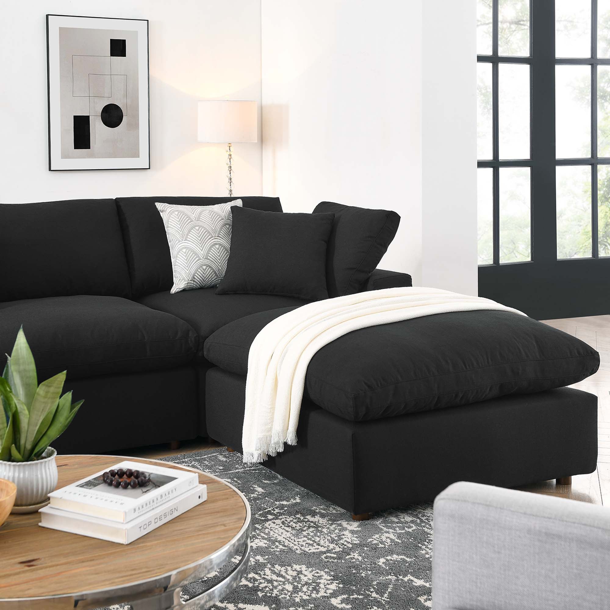 Commix 7-Piece Down Filled Overstuffed Sectional Sofa