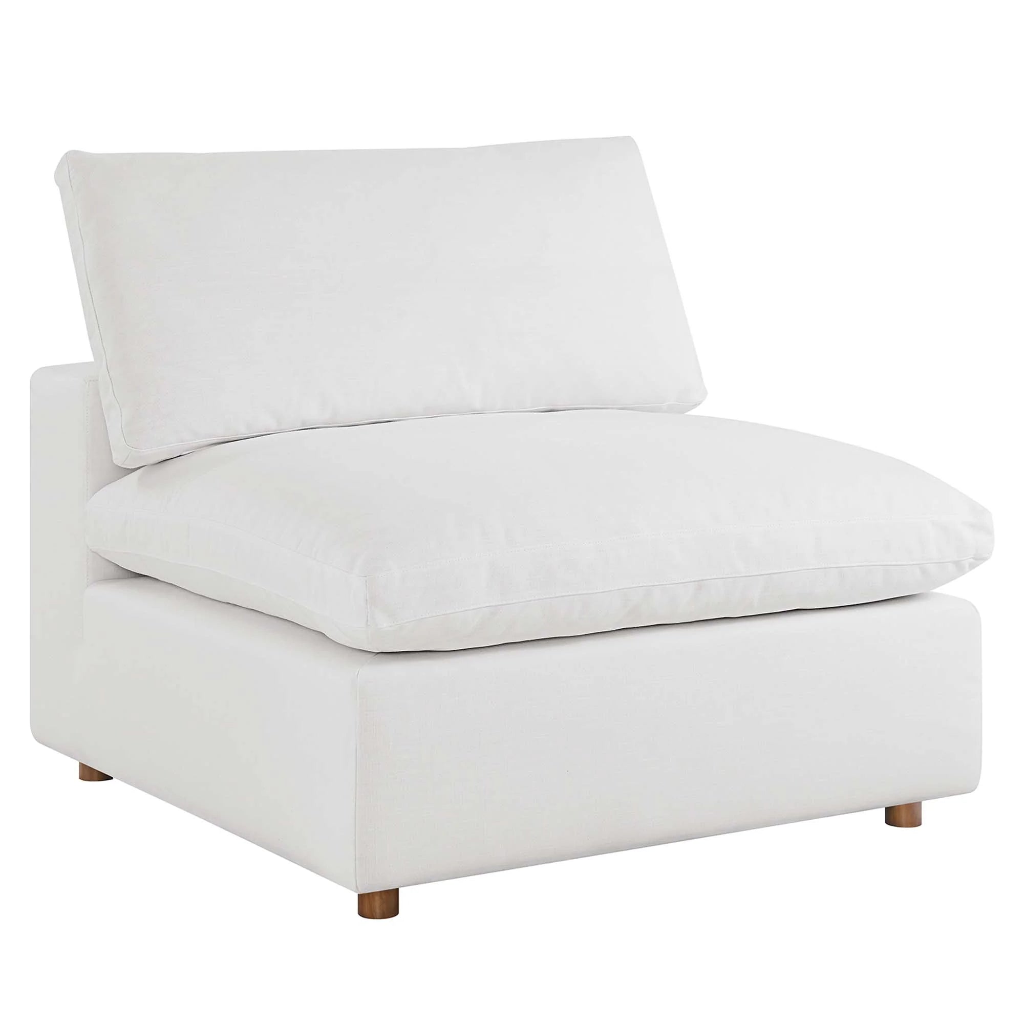 Chaise sans accoudoirs rembourrée en duvet Commix