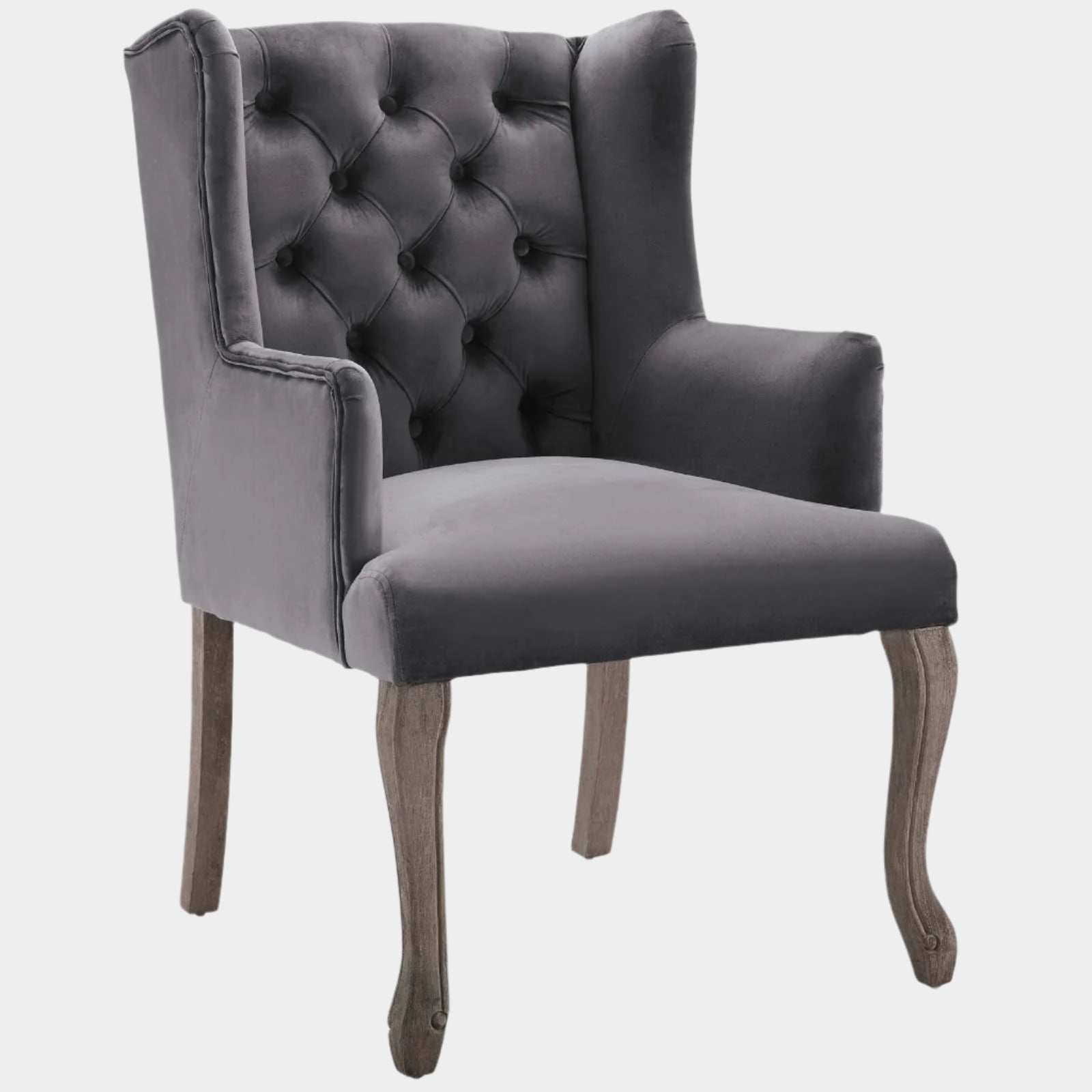 Realm French Vintage Dining Performance Velvet Armchair