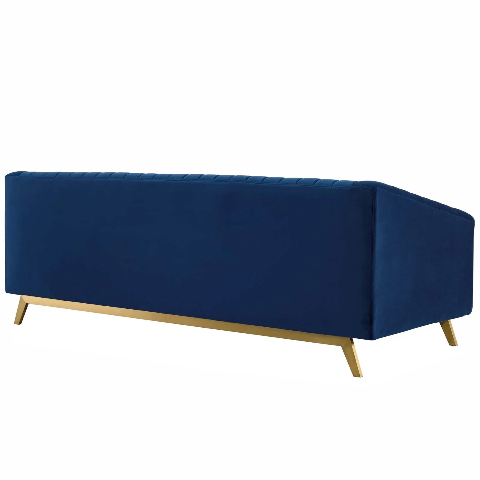 Valiant Vertical Channel Tufted Performance Velvet Sofa