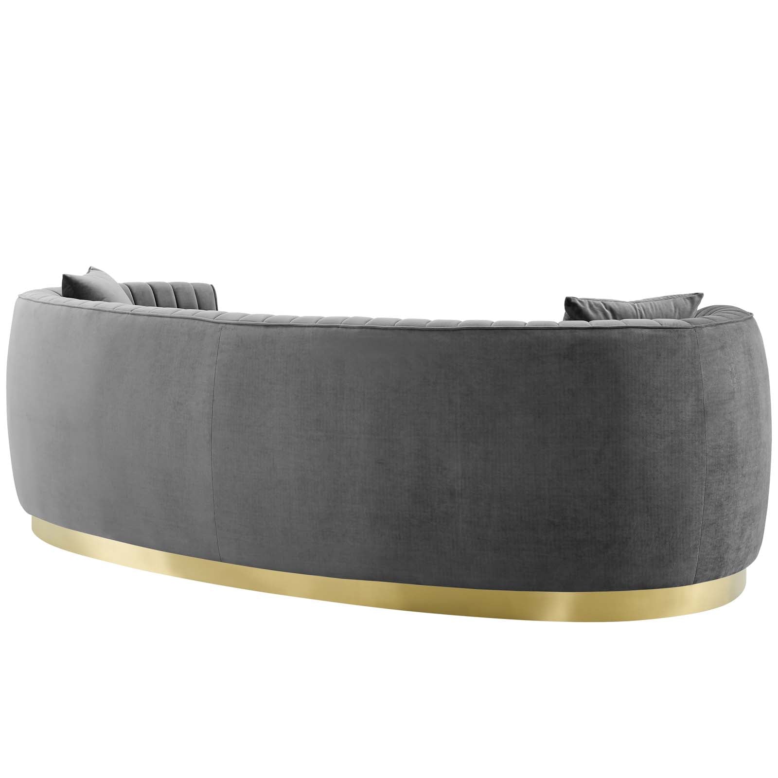 Elena Curved Velvet Sofa