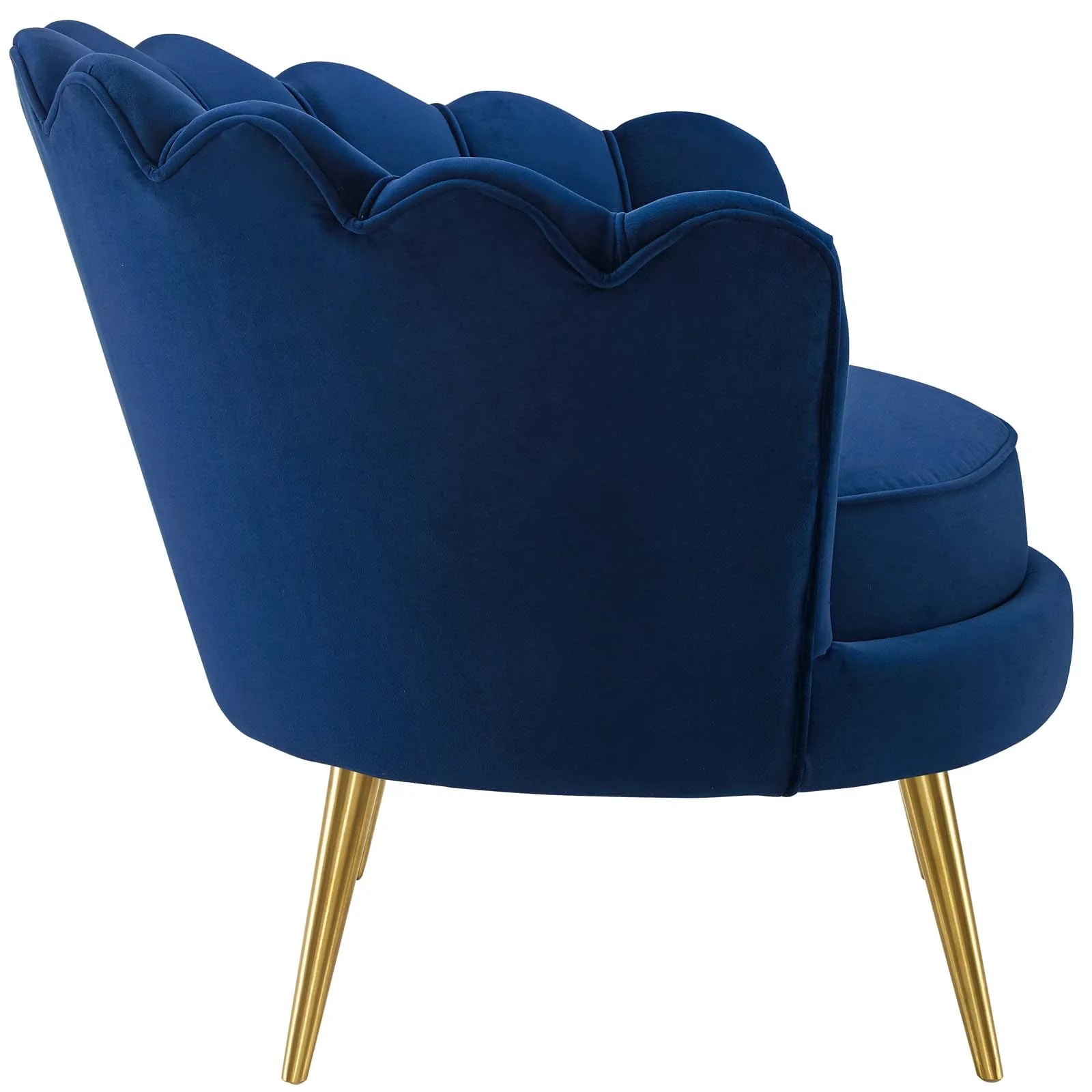 Fauteuil de salon en velours Ponder Performance 