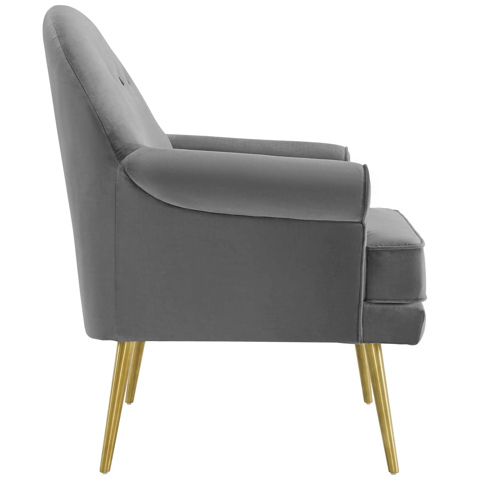 Fauteuil de salon en velours Ponder Performance 