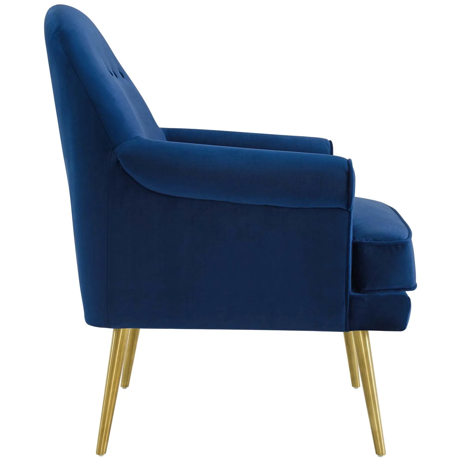 Fauteuil de salon en velours Ponder Performance 