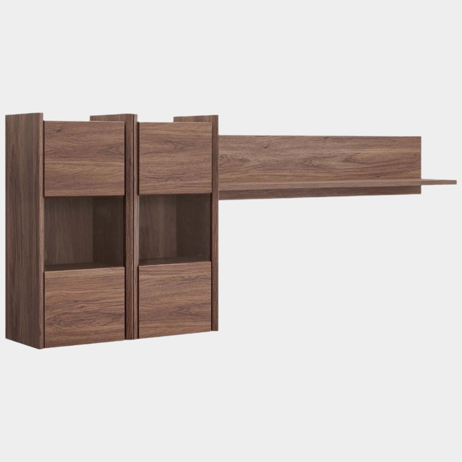 Visionary Wall Mounted Shelves in Walnut