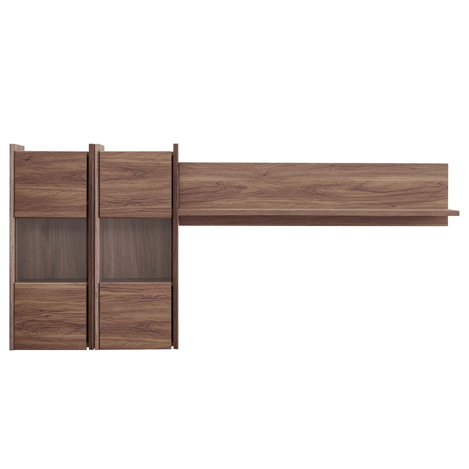 Visionary Wall Mounted Shelves in Walnut