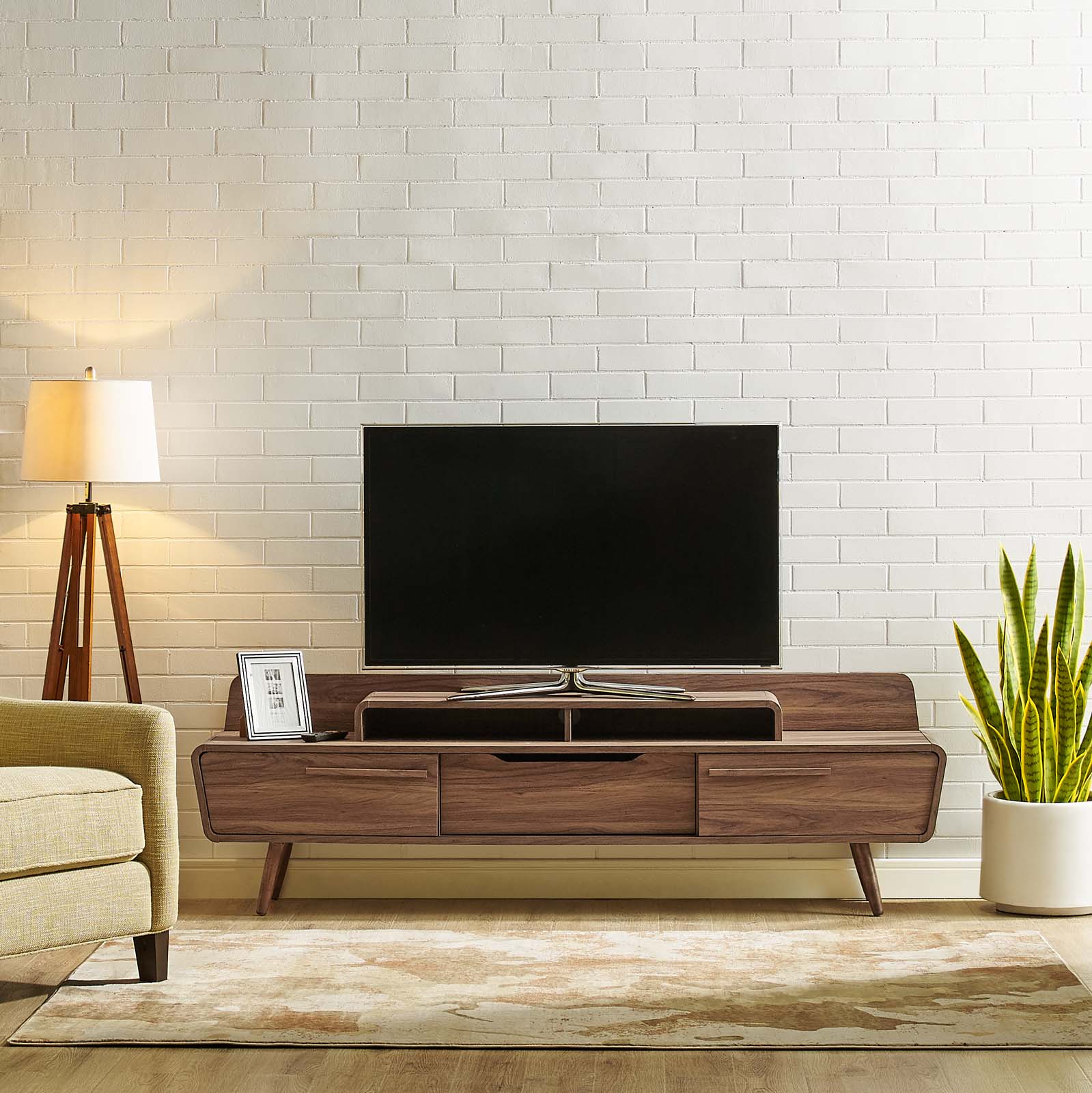 Omnistand 74" TV Stand in Walnut