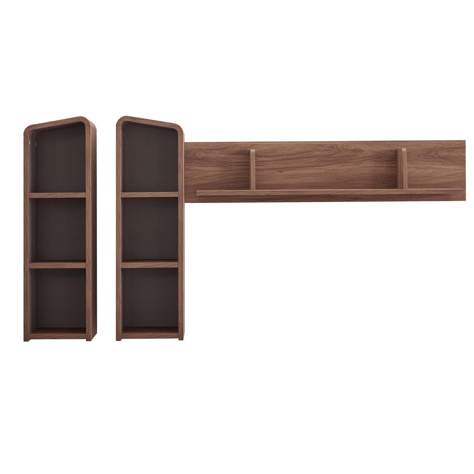 Omnistand Wall Mounted Shelves in Walnut Gray