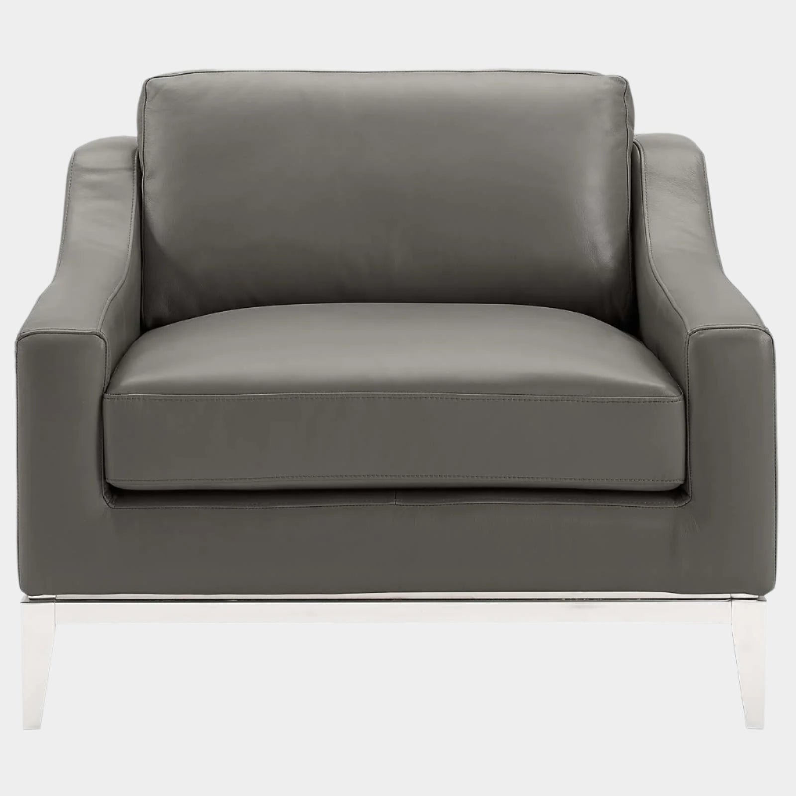 Fauteuil en cuir avec base en acier inoxydable et harnais