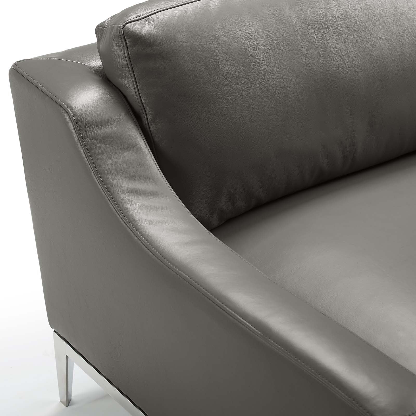 Fauteuil en cuir avec base en acier inoxydable et harnais