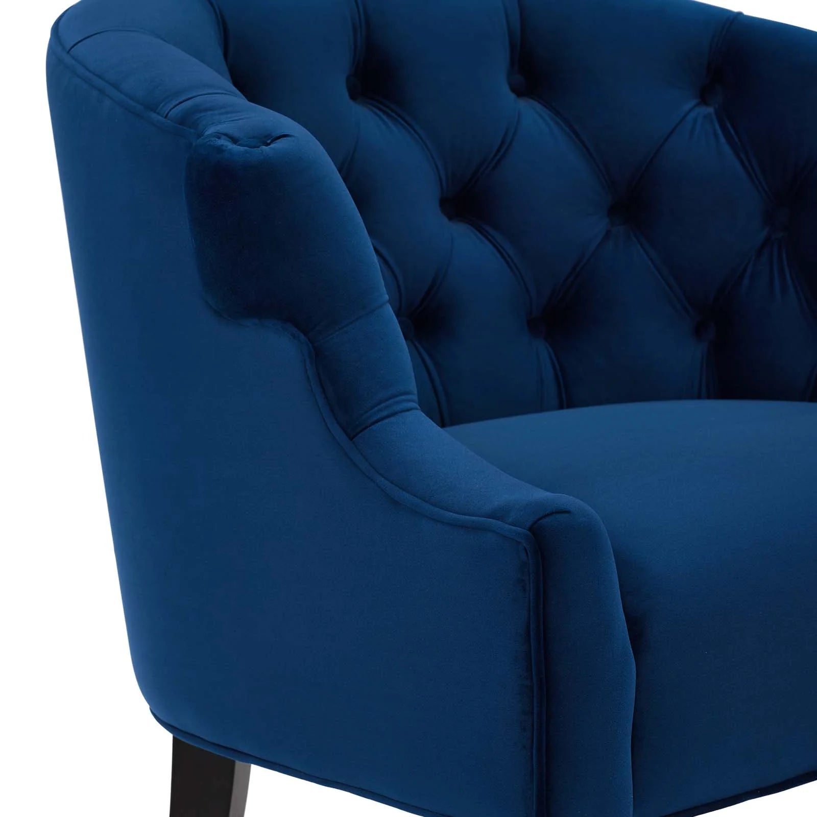 Fauteuil de salon en velours Ponder Performance 