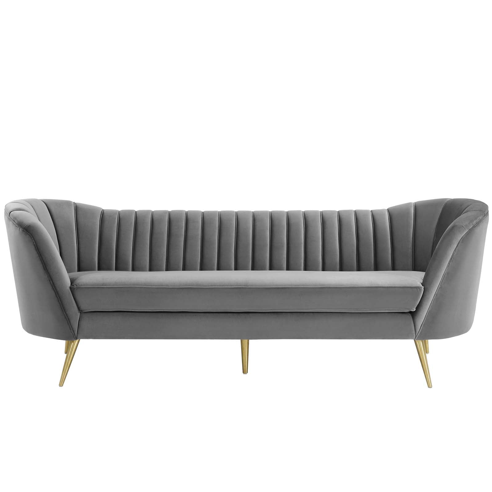 Orianna Curved Velvet Sofa