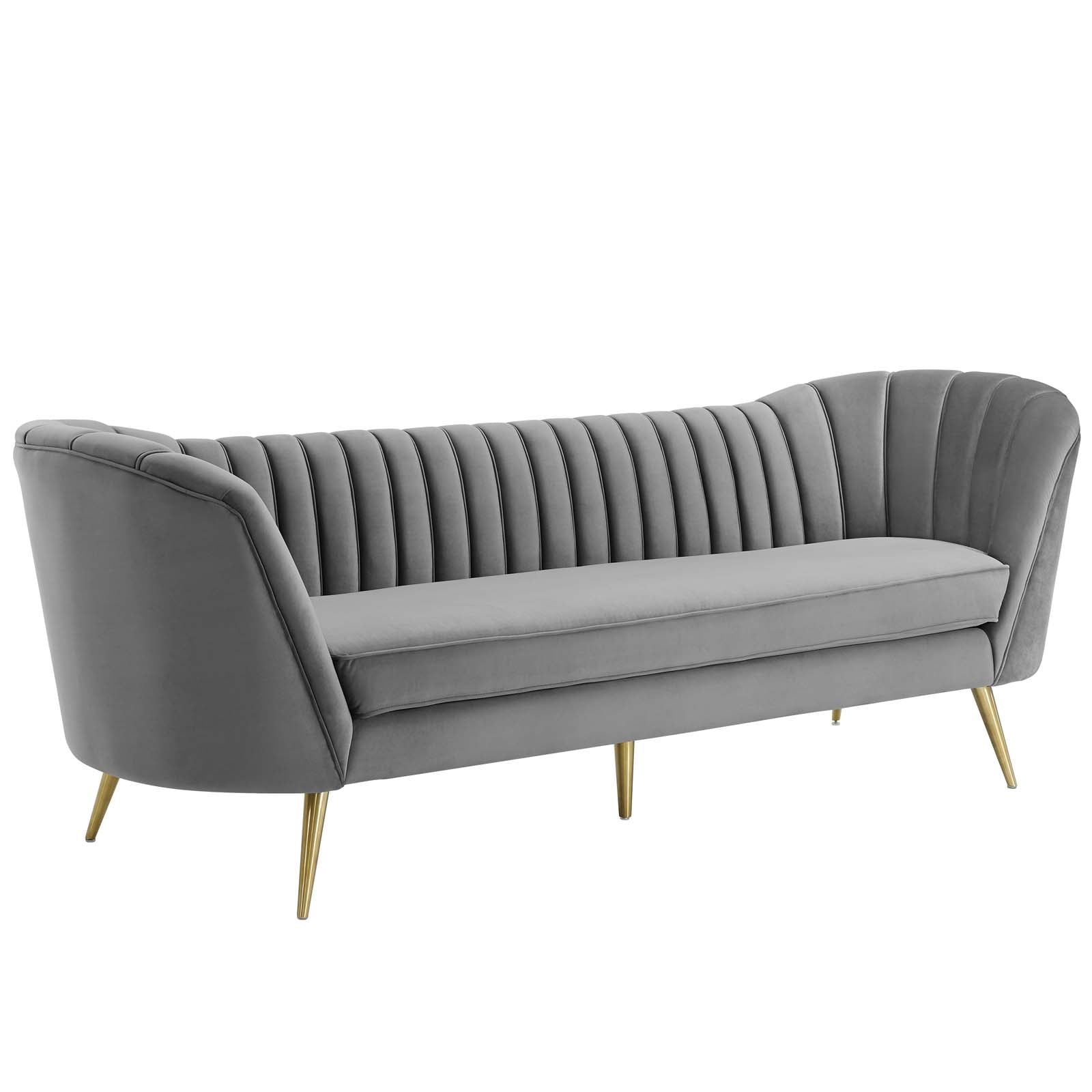 Orianna Curved Velvet Sofa