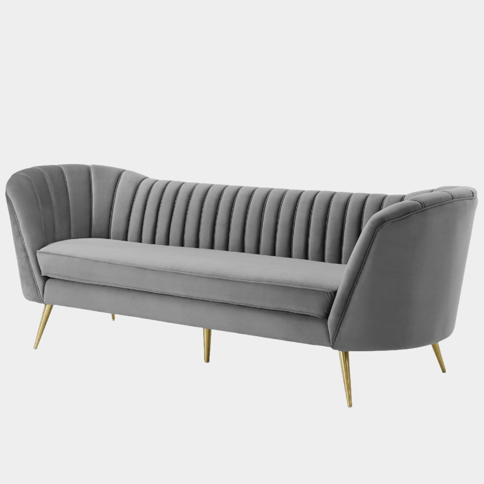 Orianna Curved Velvet Sofa