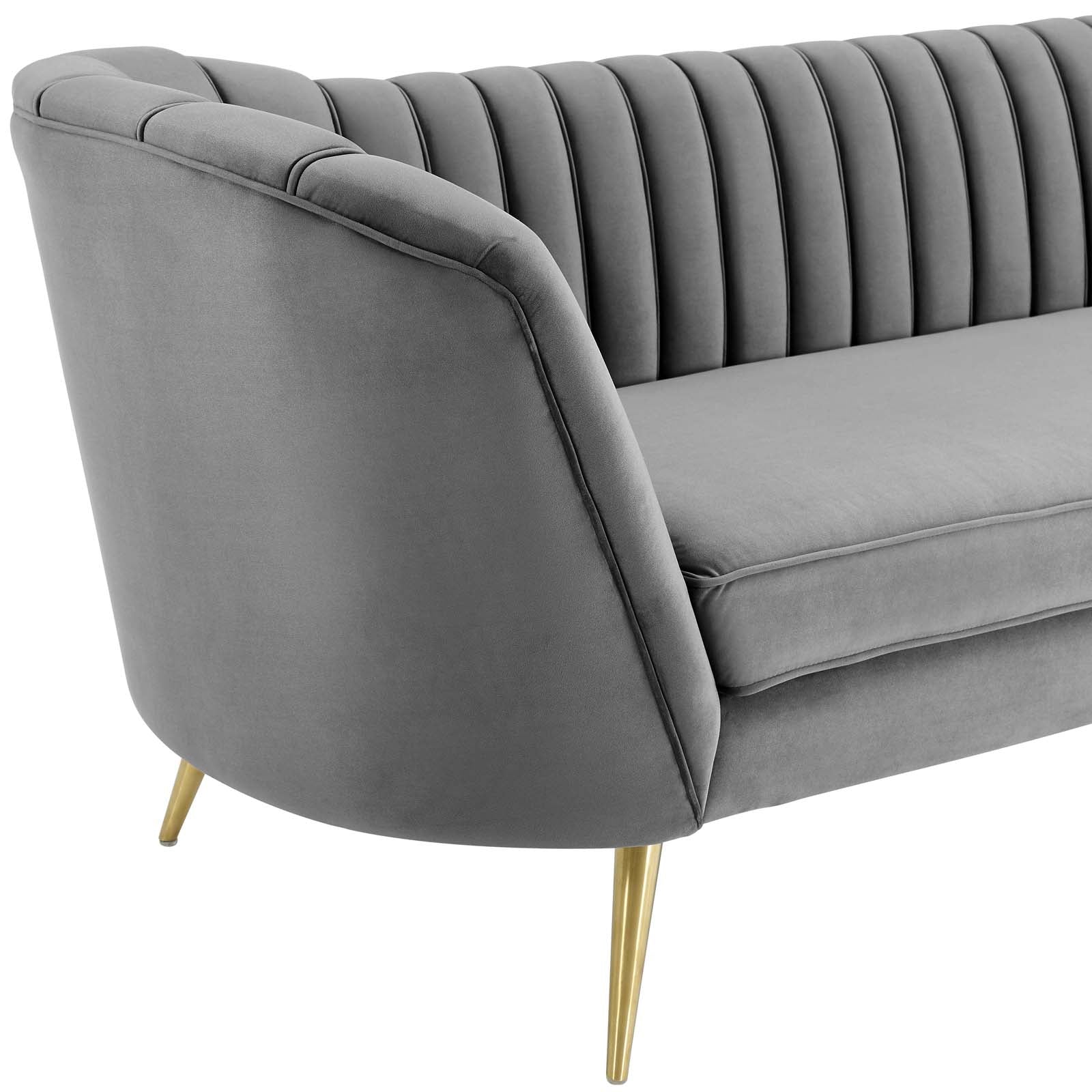 Orianna Curved Velvet Sofa