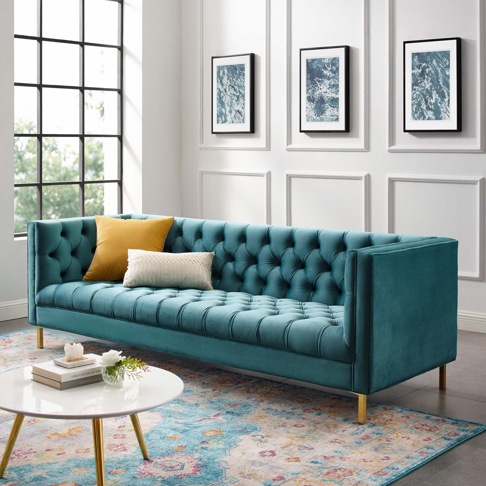 Diona Velvet Sofa