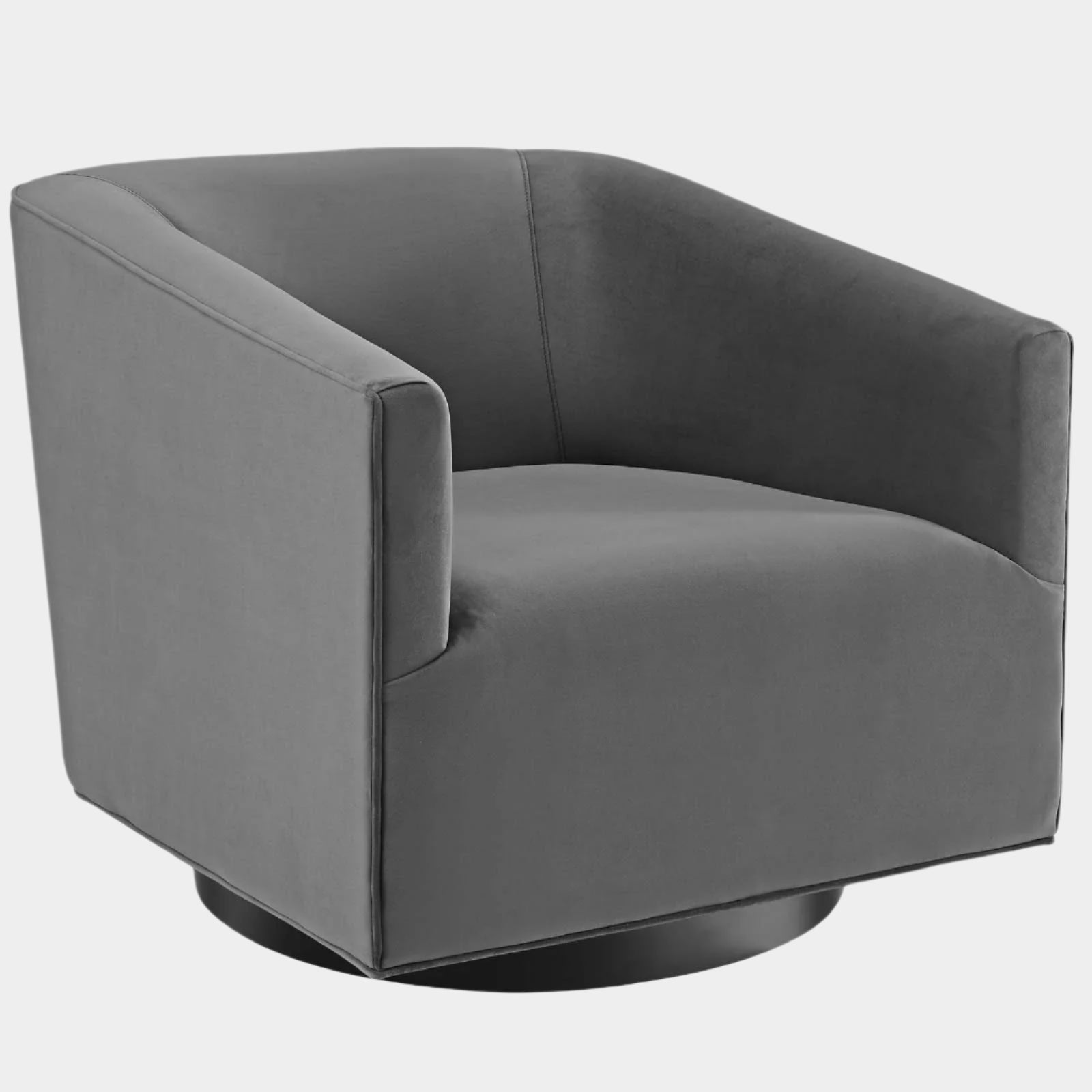 Fauteuil pivotant en velours Twist Accent Lounge Performance 