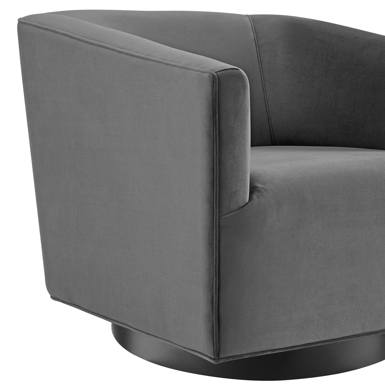 Fauteuil pivotant en velours Twist Accent Lounge Performance 