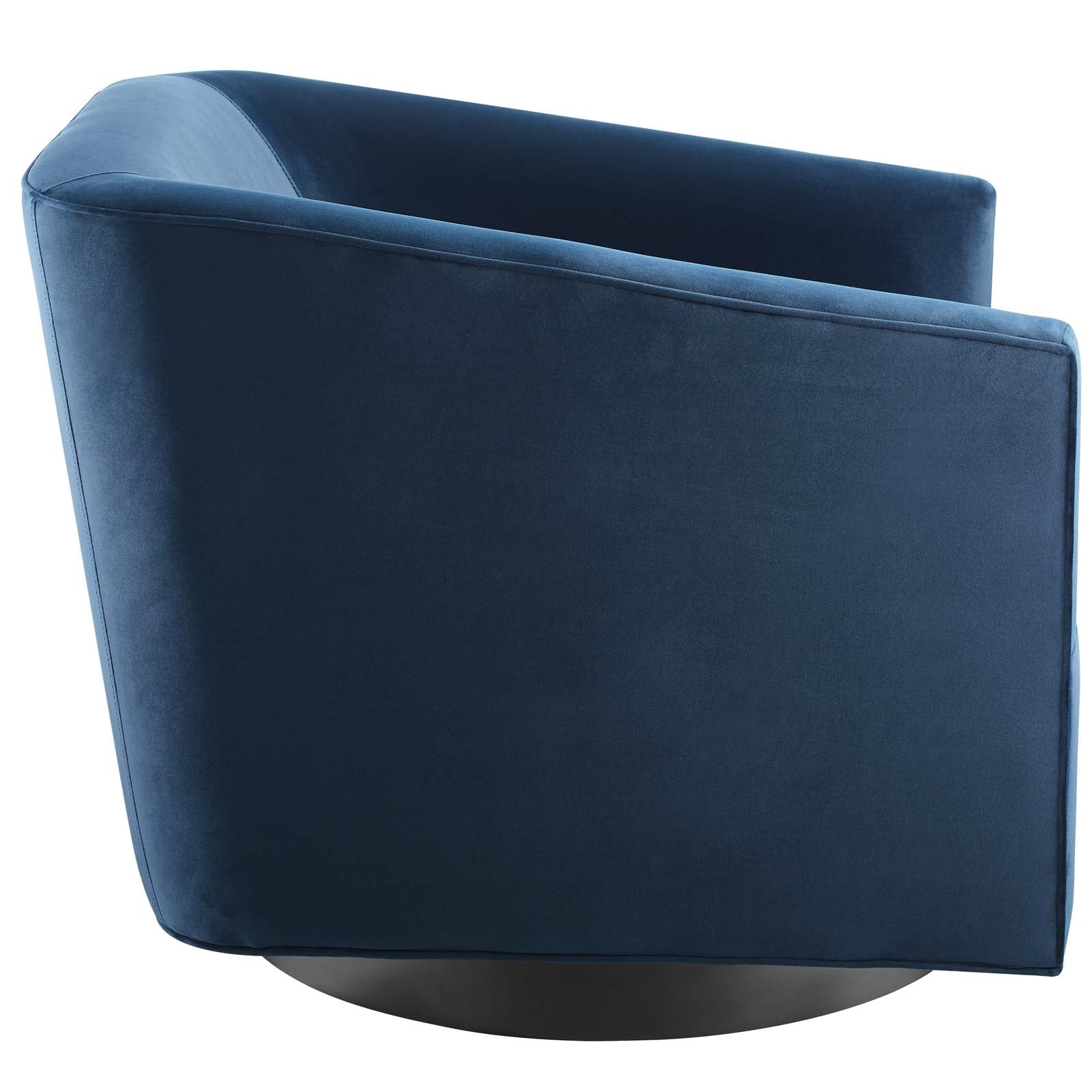 Fauteuil pivotant en velours Twist Accent Lounge Performance 