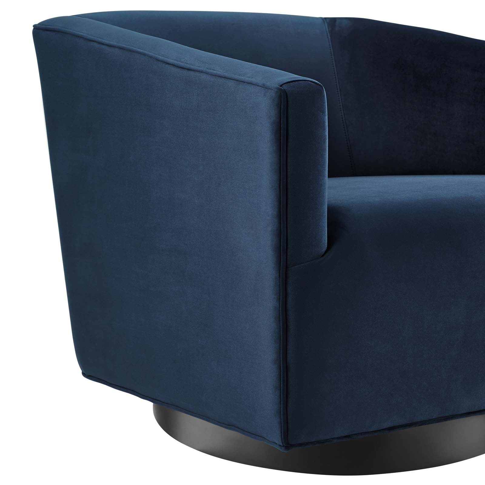 Fauteuil pivotant en velours Twist Accent Lounge Performance 