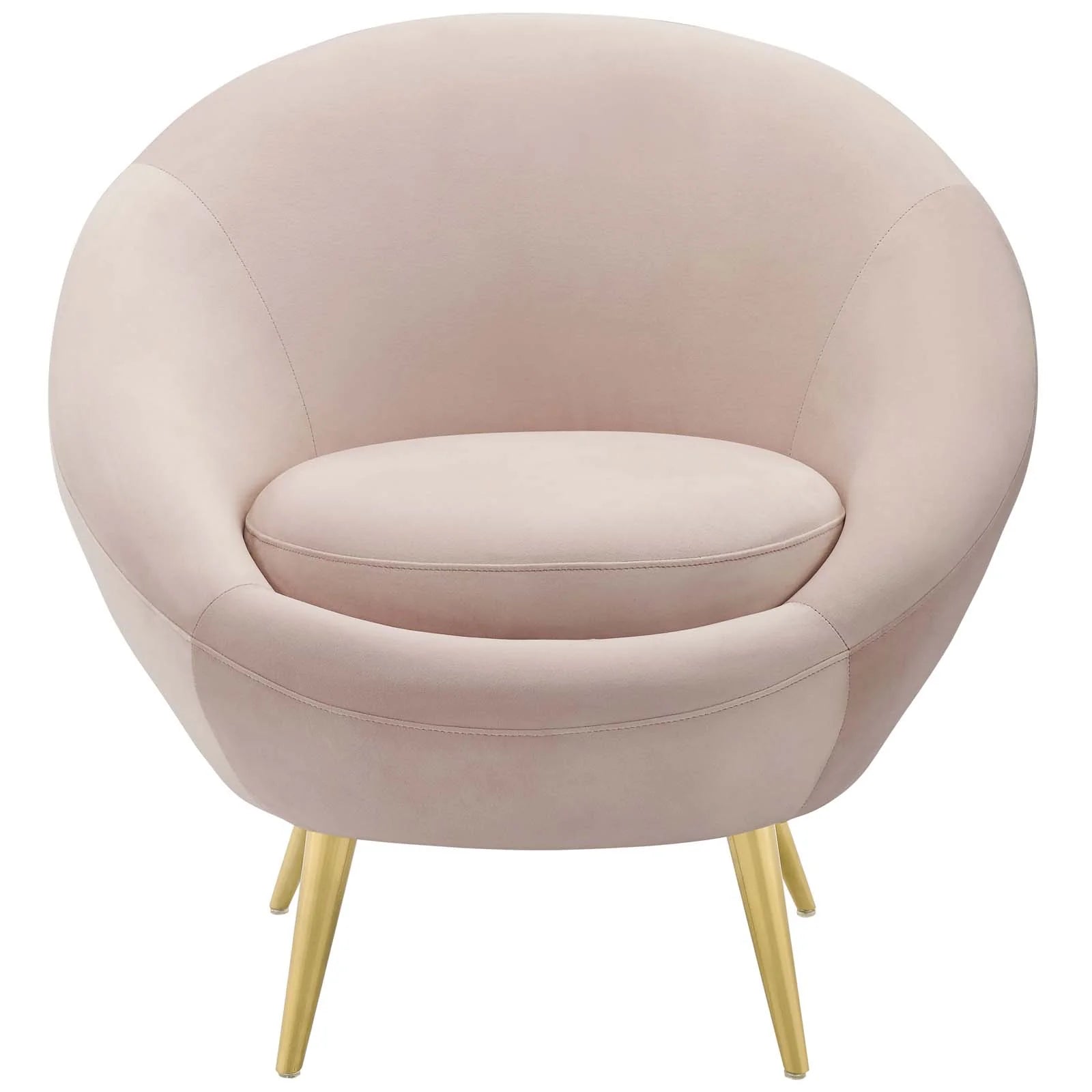 Fauteuil de salon en velours Ponder Performance 