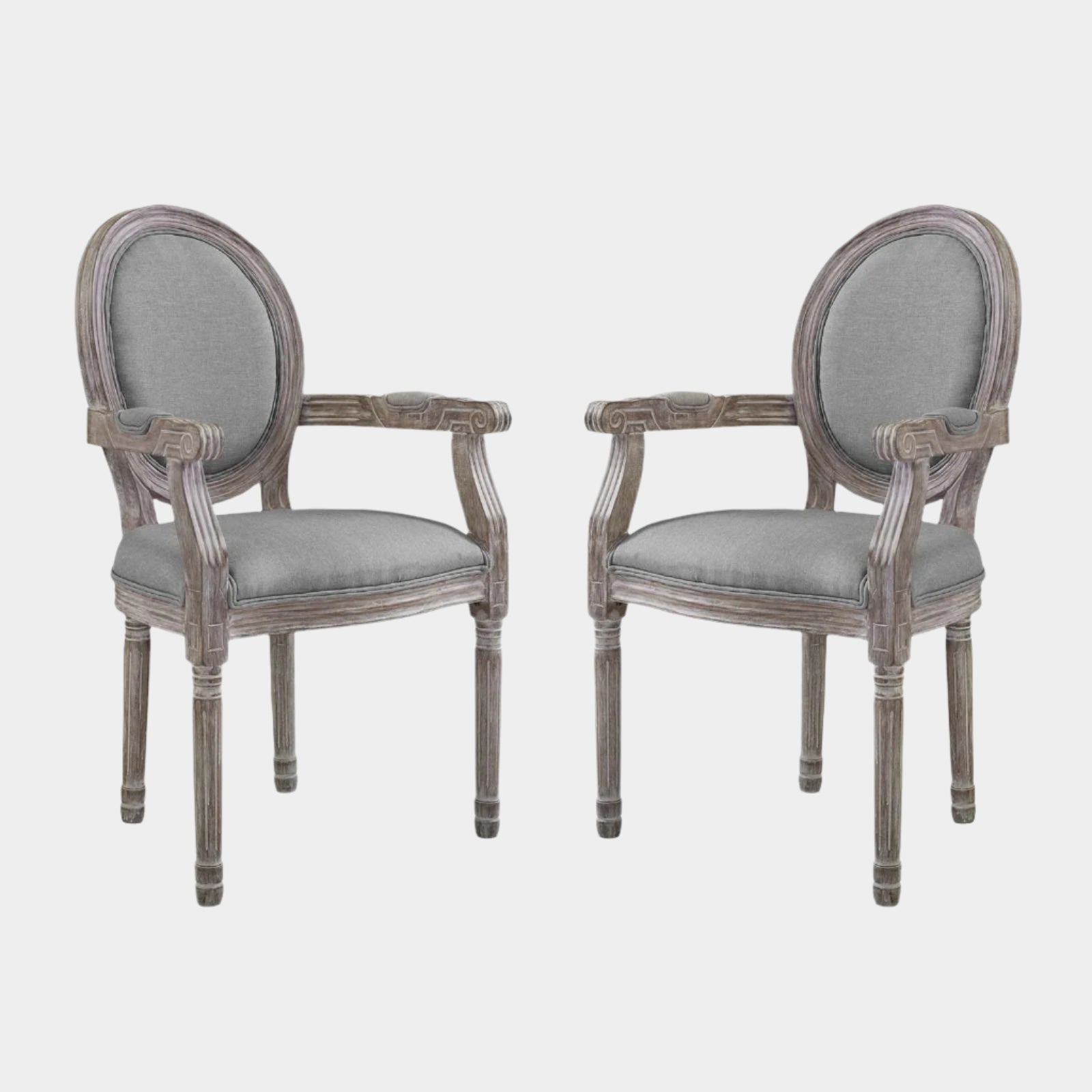 Emanate Upholstered Fabric Dining Armchair Set of 2