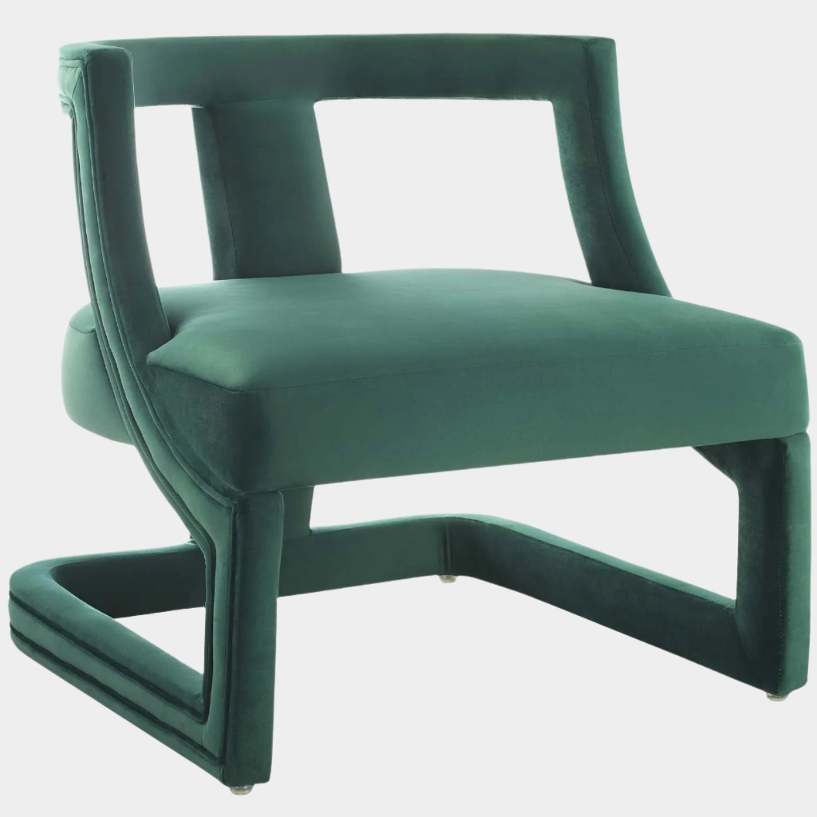 Fauteuil de salon en velours Ponder Performance 