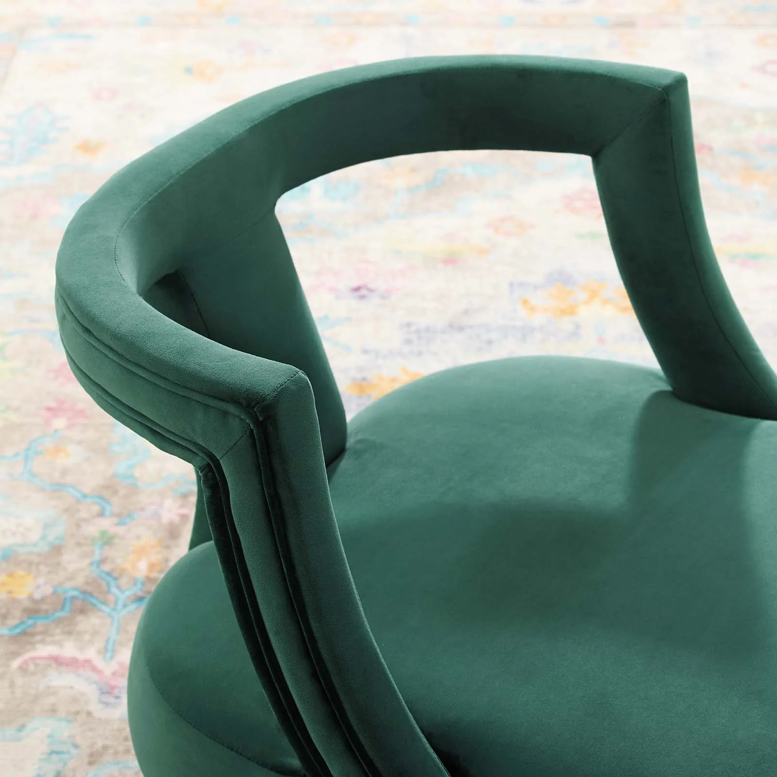 Fauteuil de salon en velours Ponder Performance 