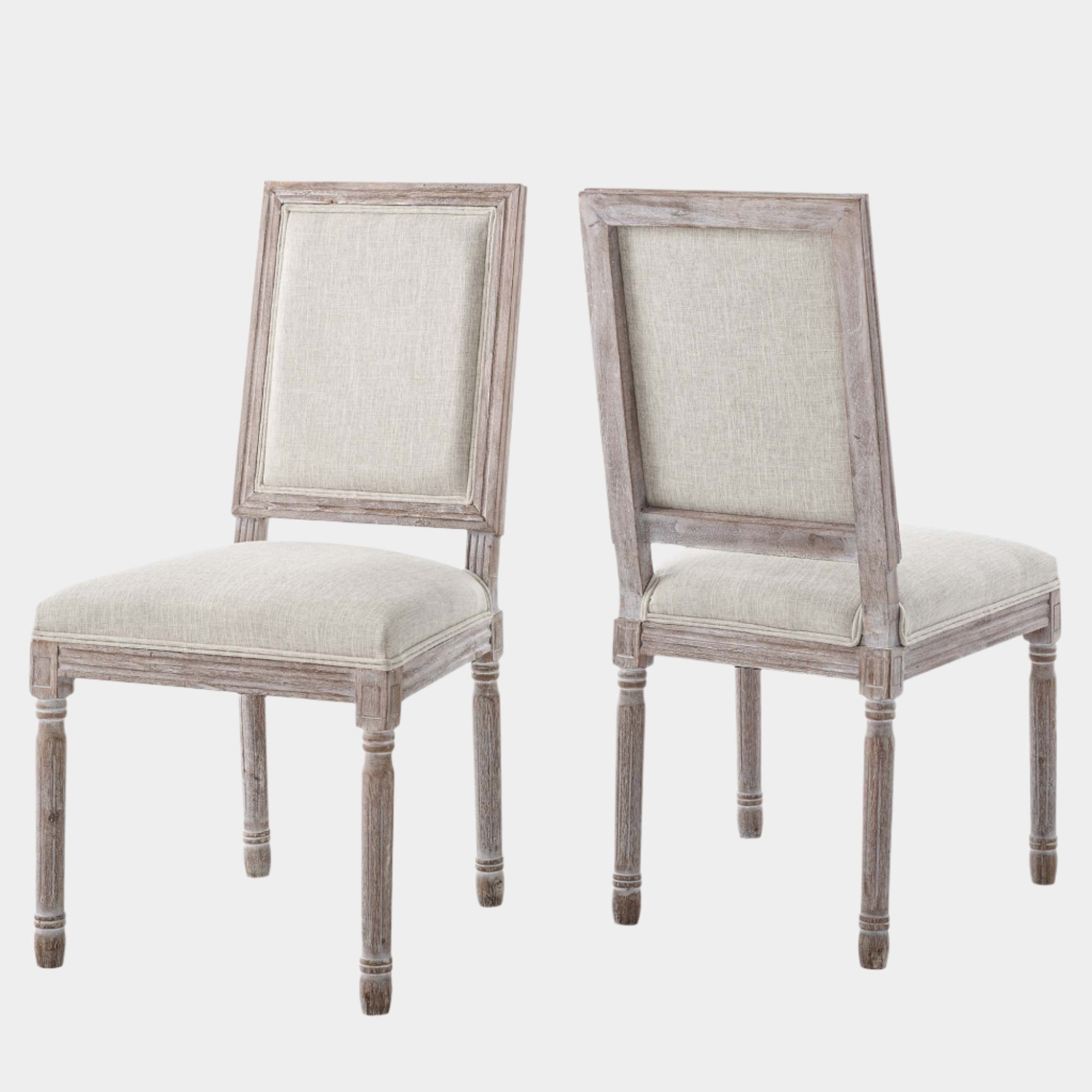 Court Dining Side Chair Upholstered Fabric Set of 2