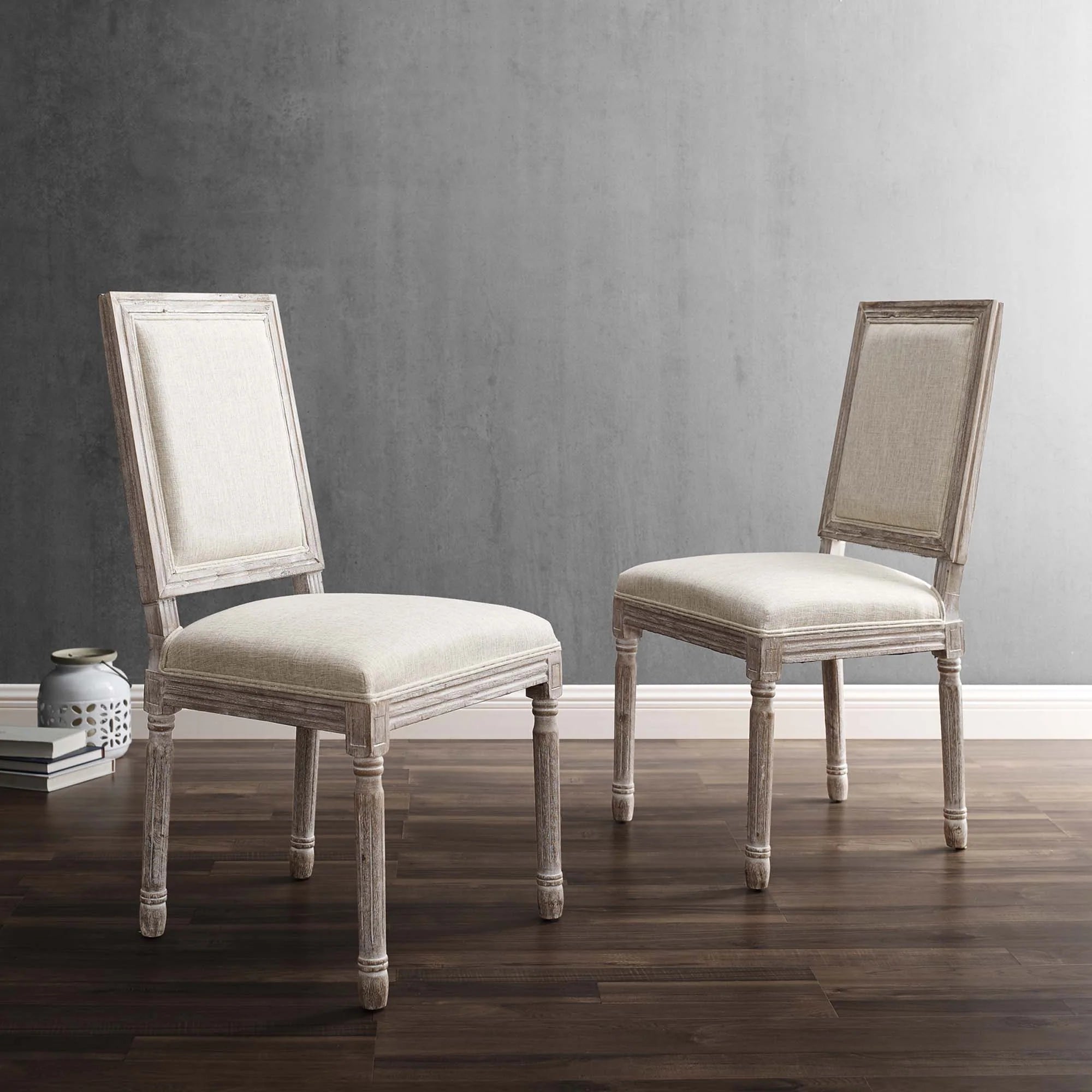 Court Dining Side Chair Upholstered Fabric Set of 2