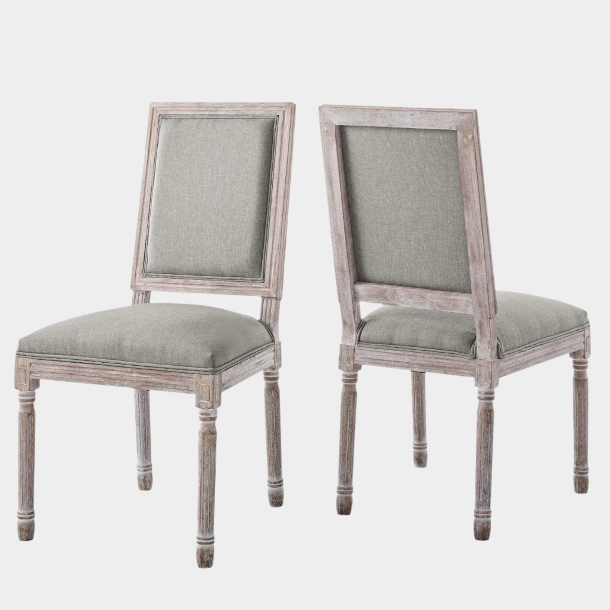 Court Dining Side Chair Upholstered Fabric Set of 2