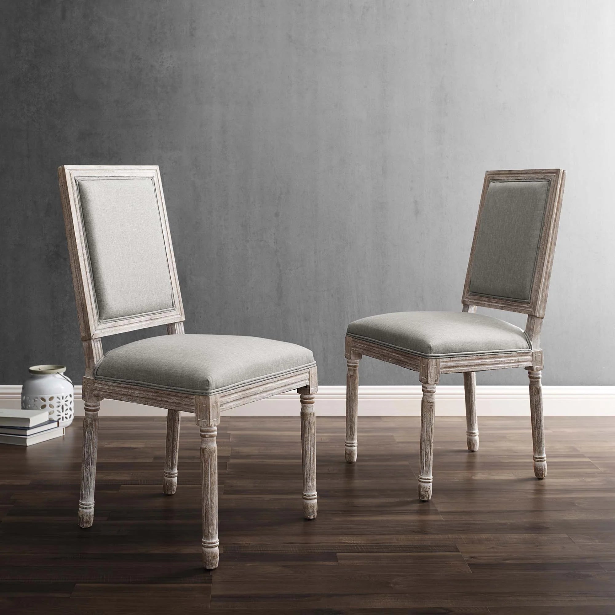 Court Dining Side Chair Upholstered Fabric Set of 2