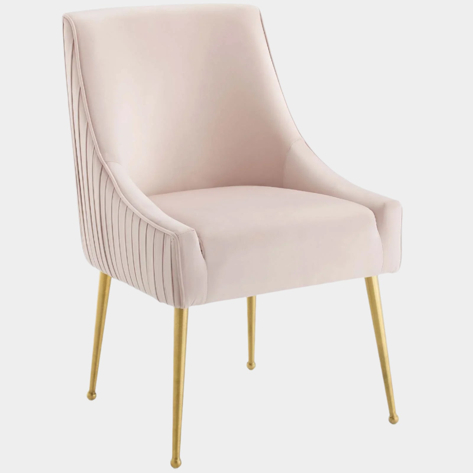 Discern Pleated Back Upholstered Performance Velvet Dining Chair