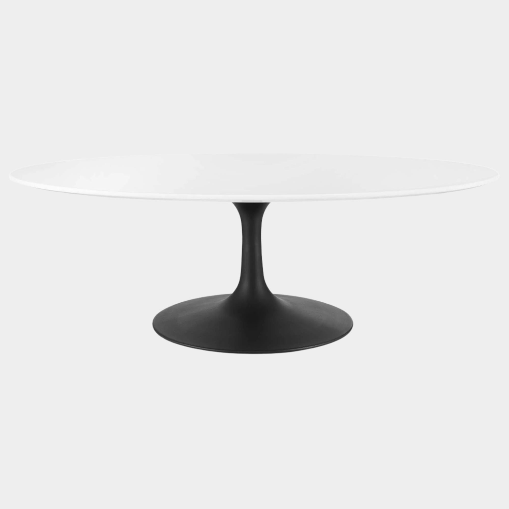 Oval-Shaped Wood Coffee Table