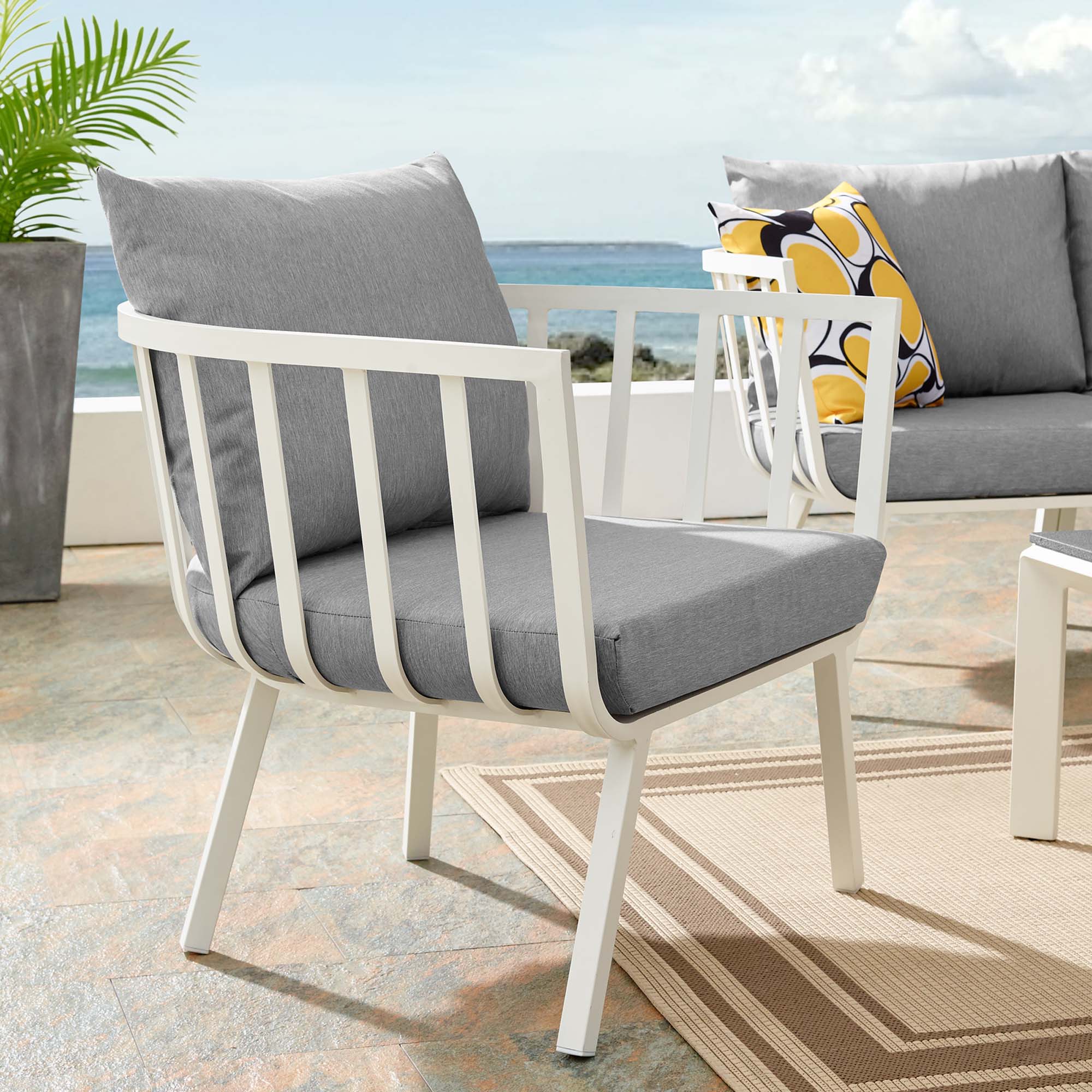 Fauteuil d'extérieur en aluminium Riverside 
