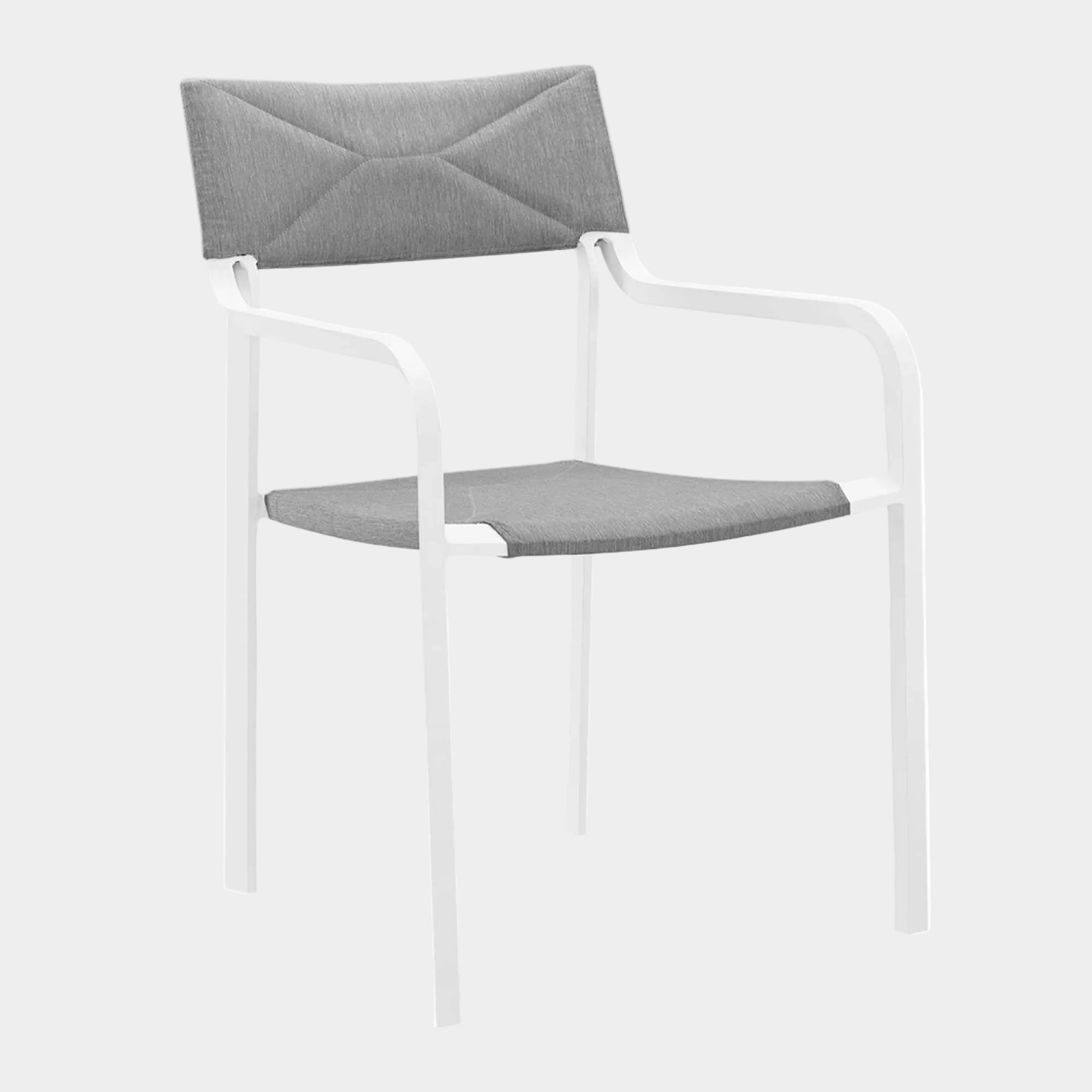 Raleigh Stackable Outdoor Patio Aluminum Dining Armchair
