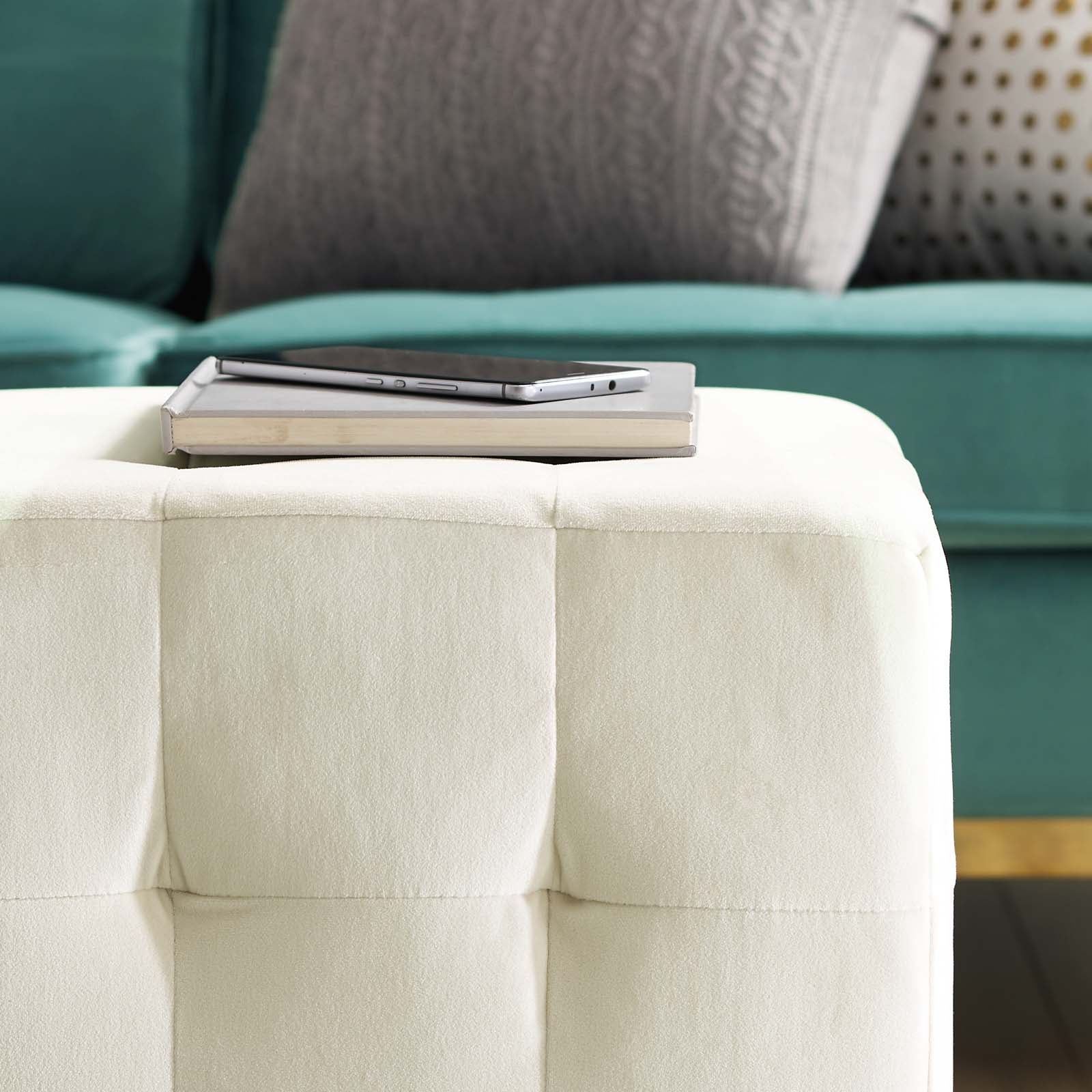 Chaise sans accoudoirs rembourrée en duvet Commix