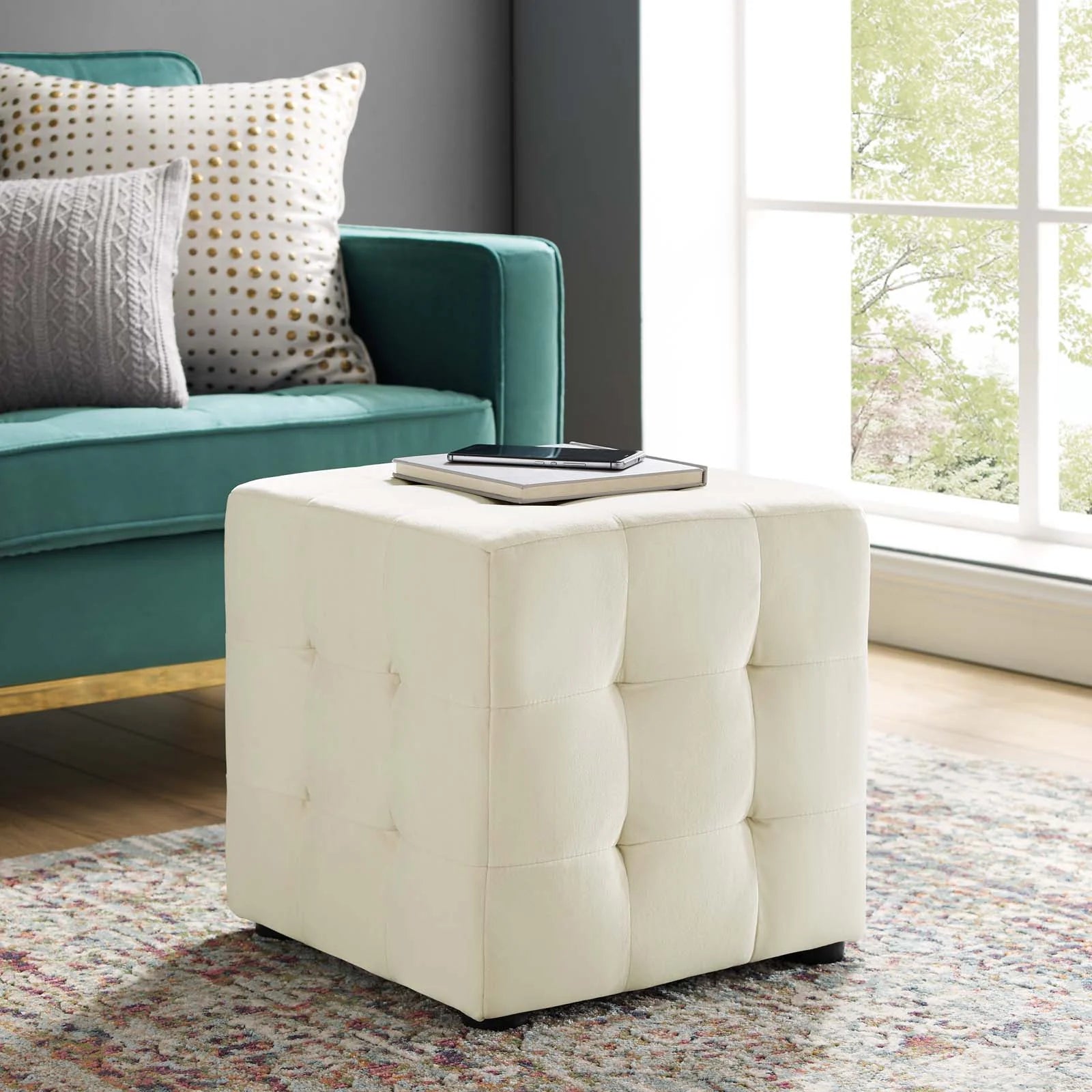Chaise sans accoudoirs rembourrée en duvet Commix