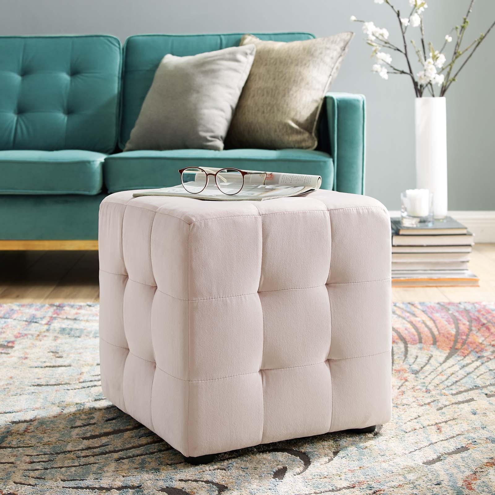 Chaise sans accoudoirs rembourrée en duvet Commix