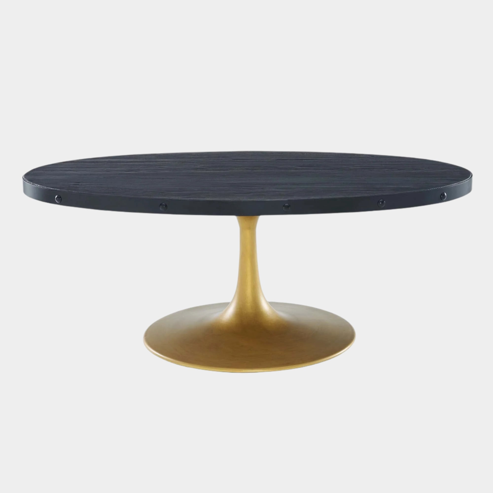 Drive Wood Top Coffee Table in Black Gold